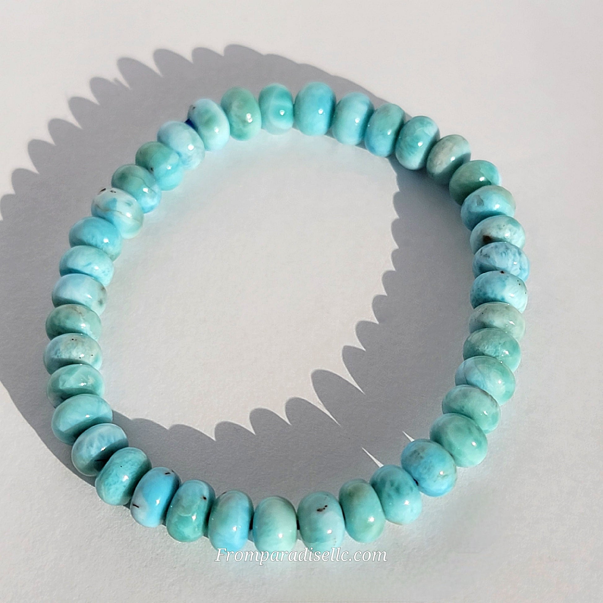 Larimar Roundel Gemstone Bracelet