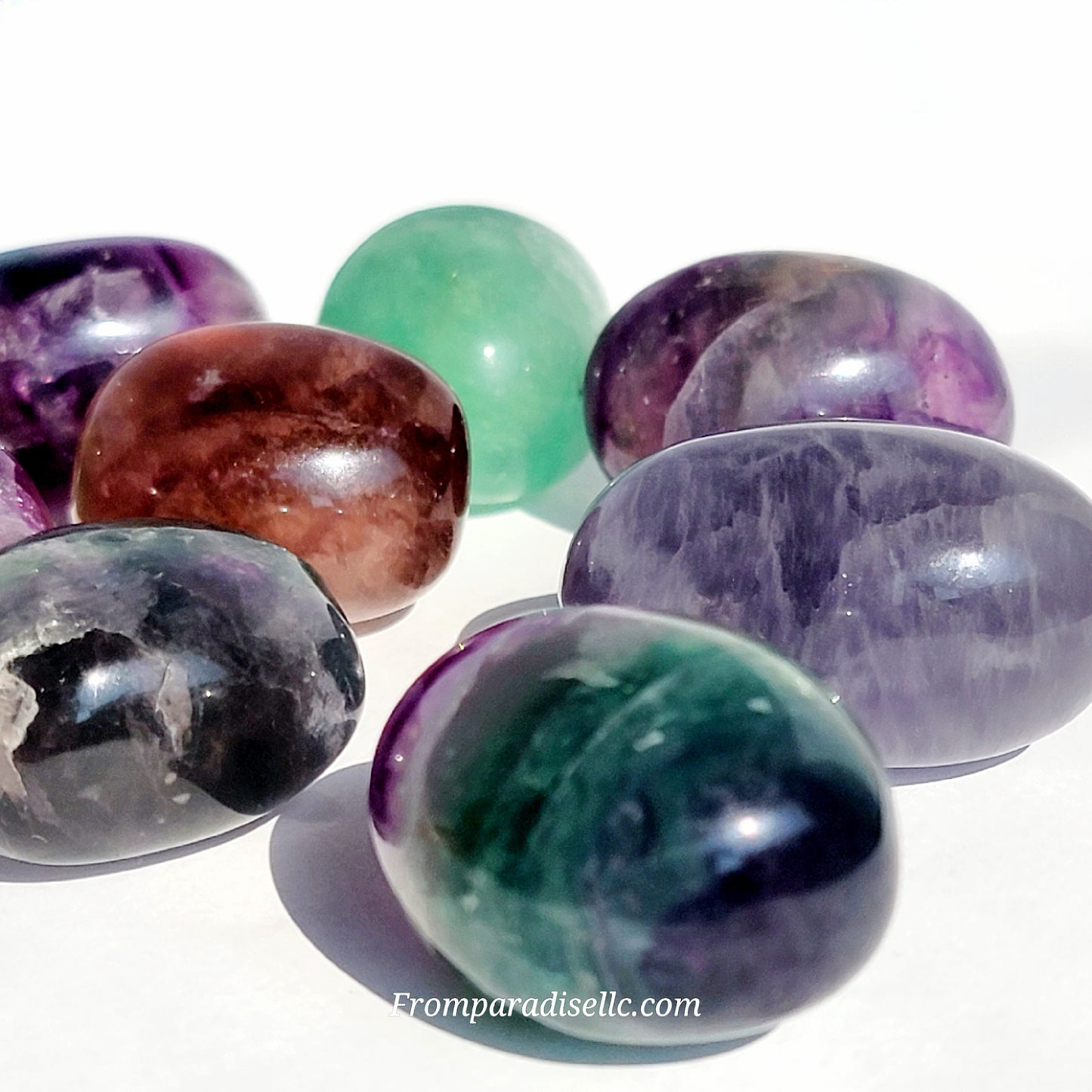 fluorite crystal tumbled stone