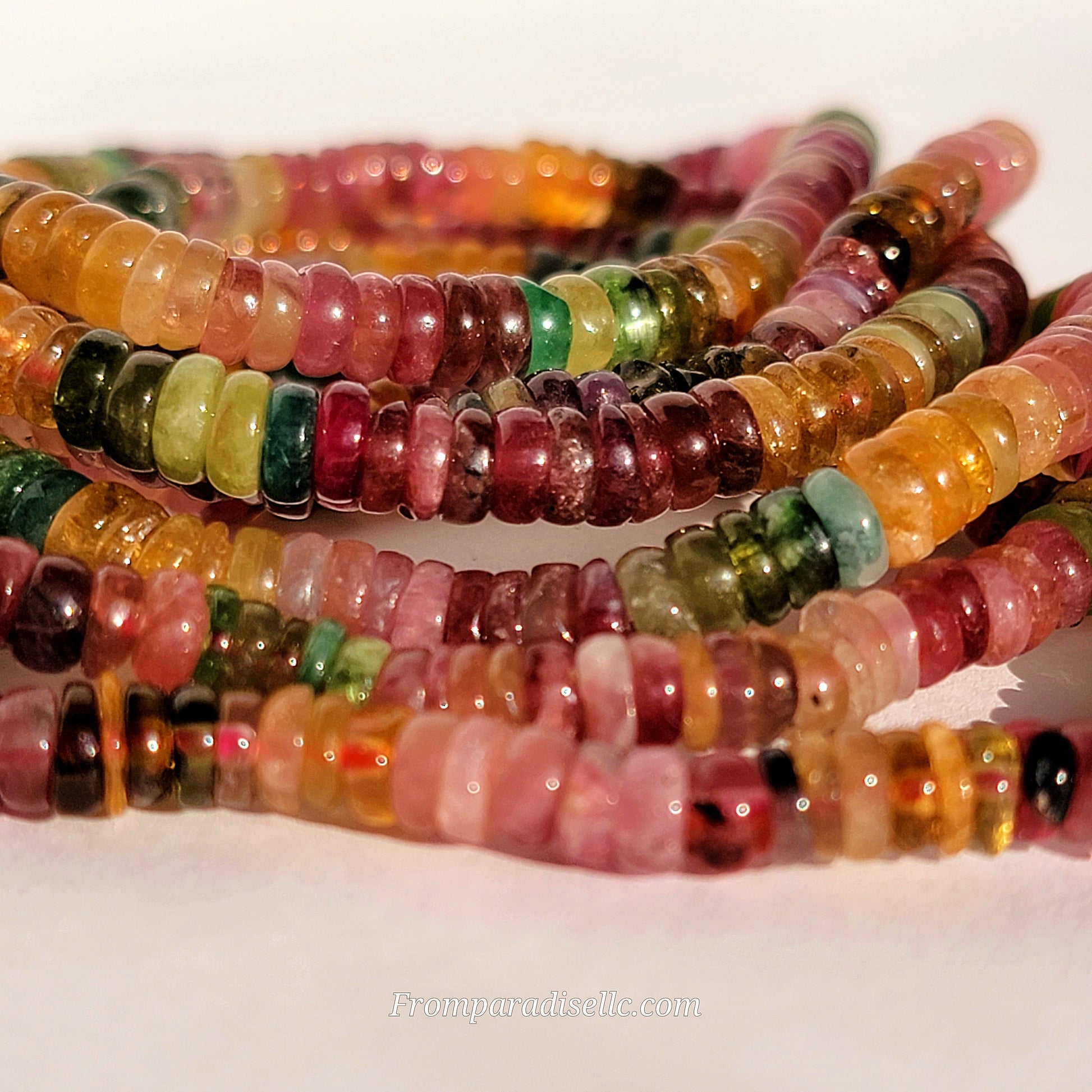 Green Tourmaline Crystal Stretch Bracelet