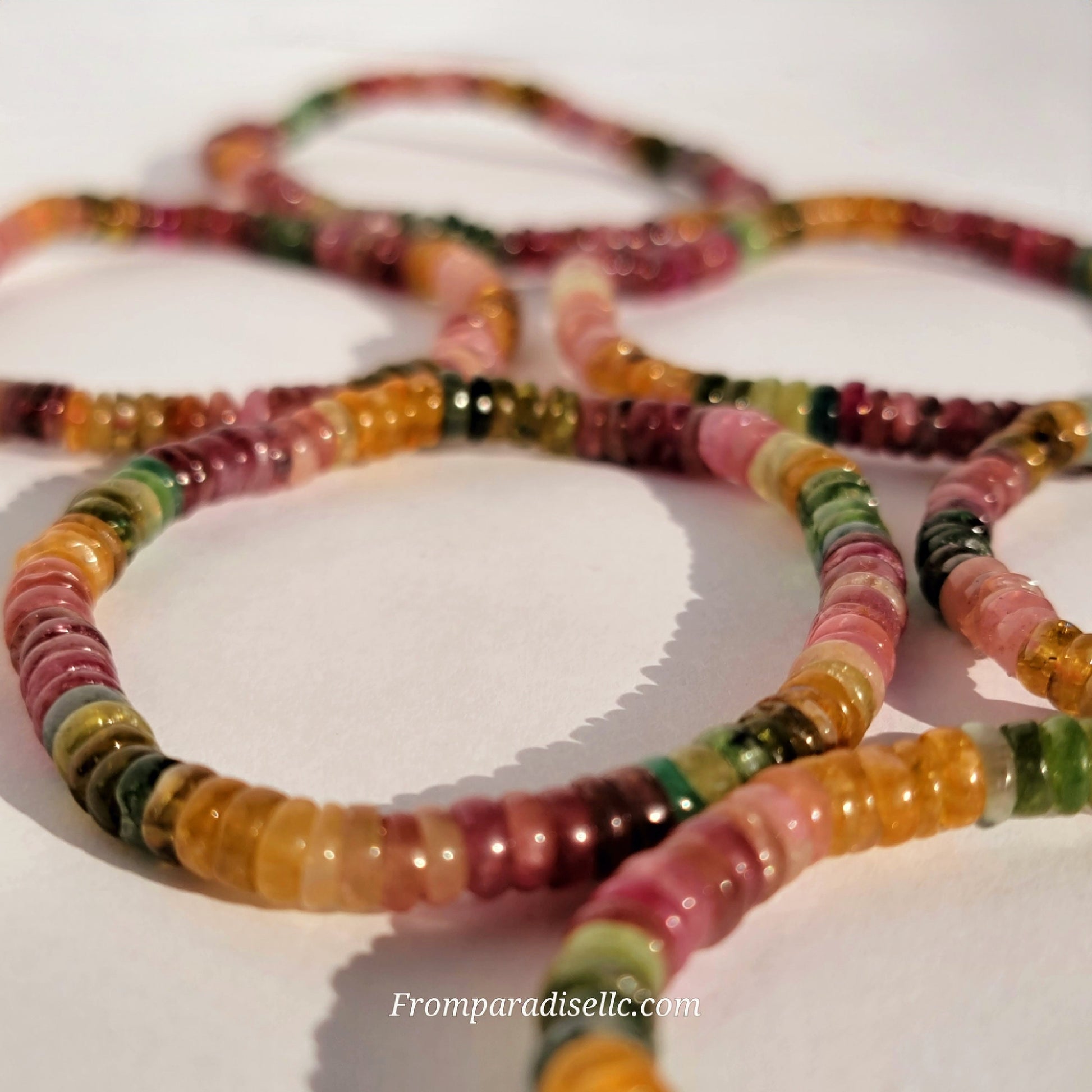 Yellow Tourmaline Crystal Stretch Bracelet