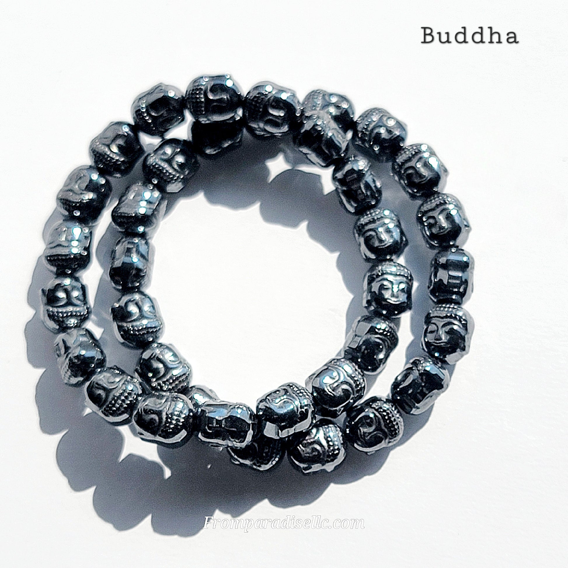 hematite buddha crystal bracelet