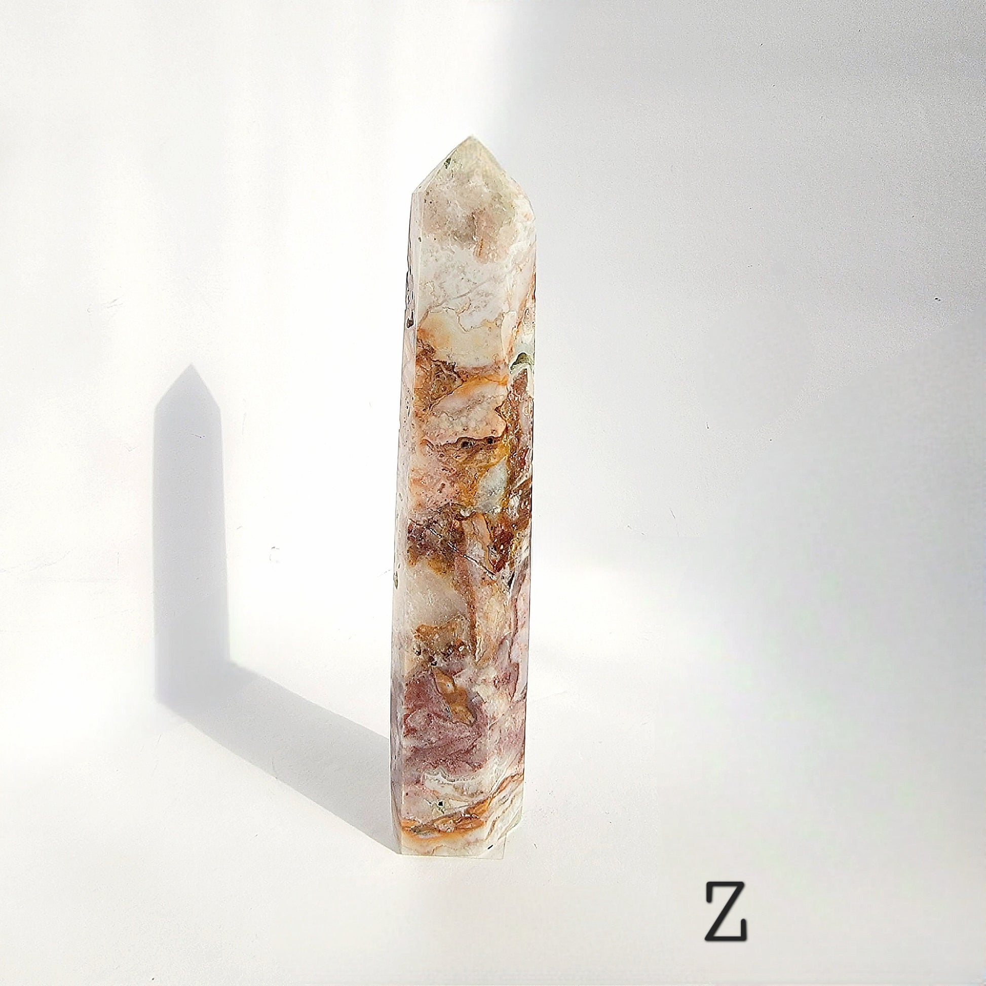 Pink Crazy Lace Agate Crystal Tower