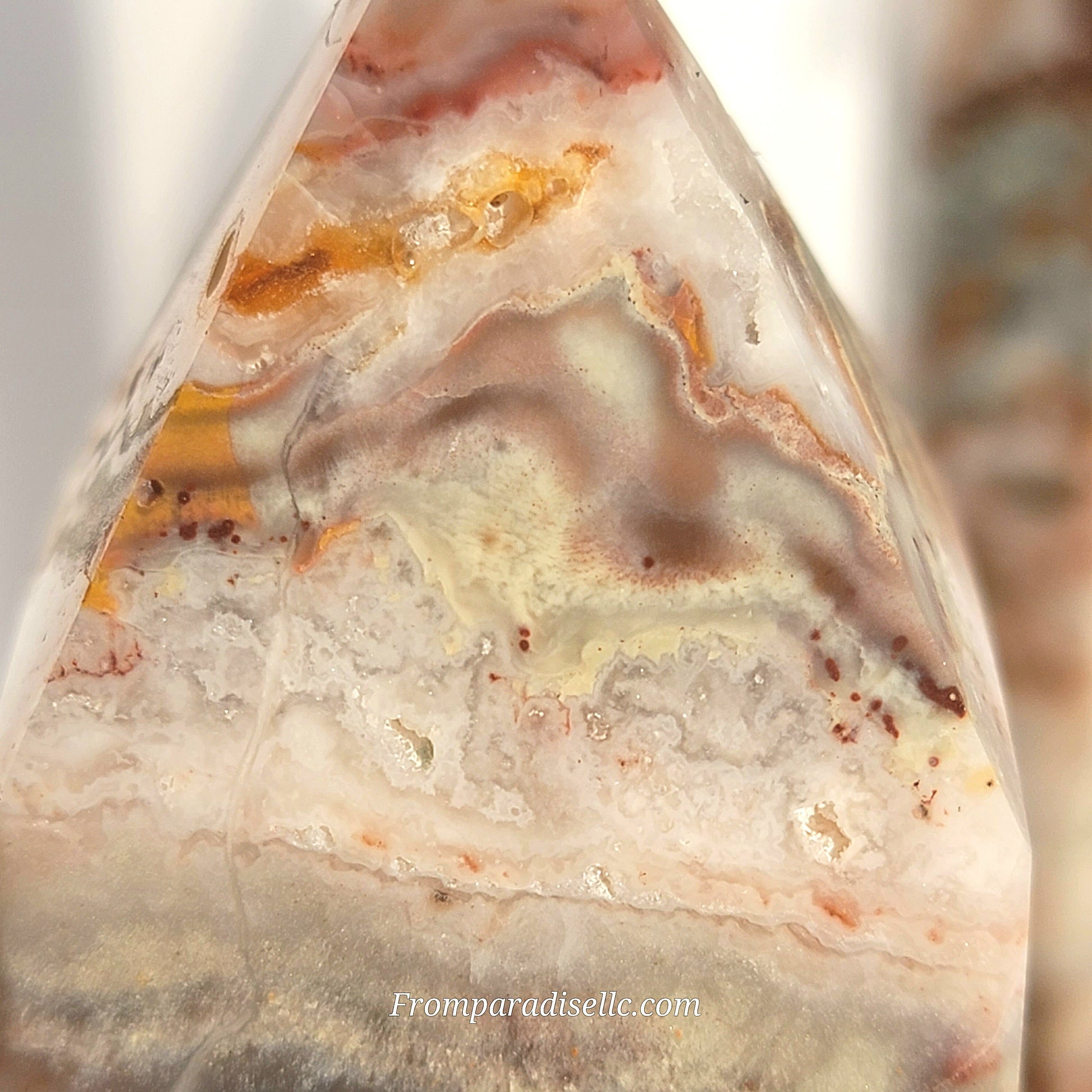 Pink Crazy Lace Agate Crystal Tower