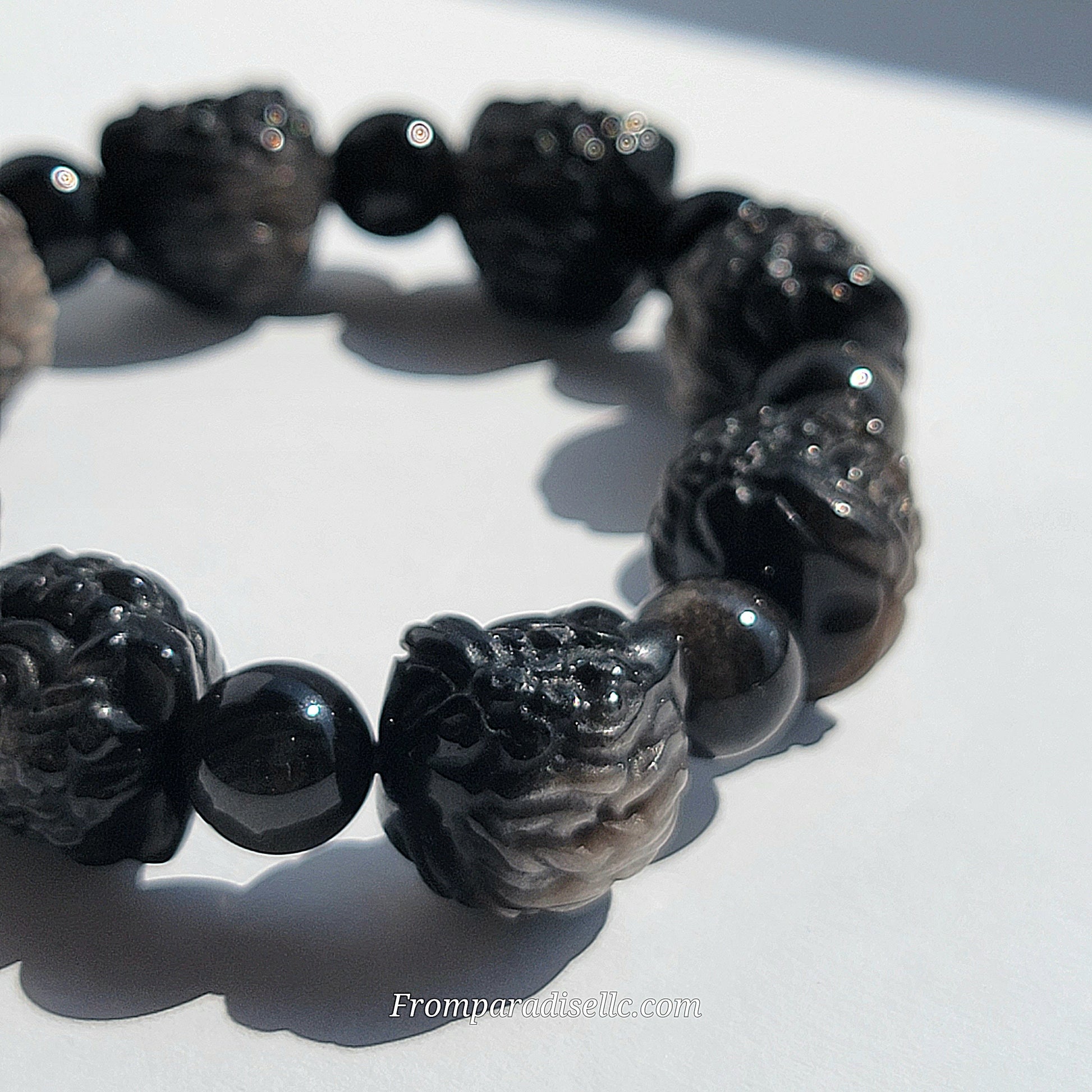 Silver Sheen Obsidian Crystal Bracelet