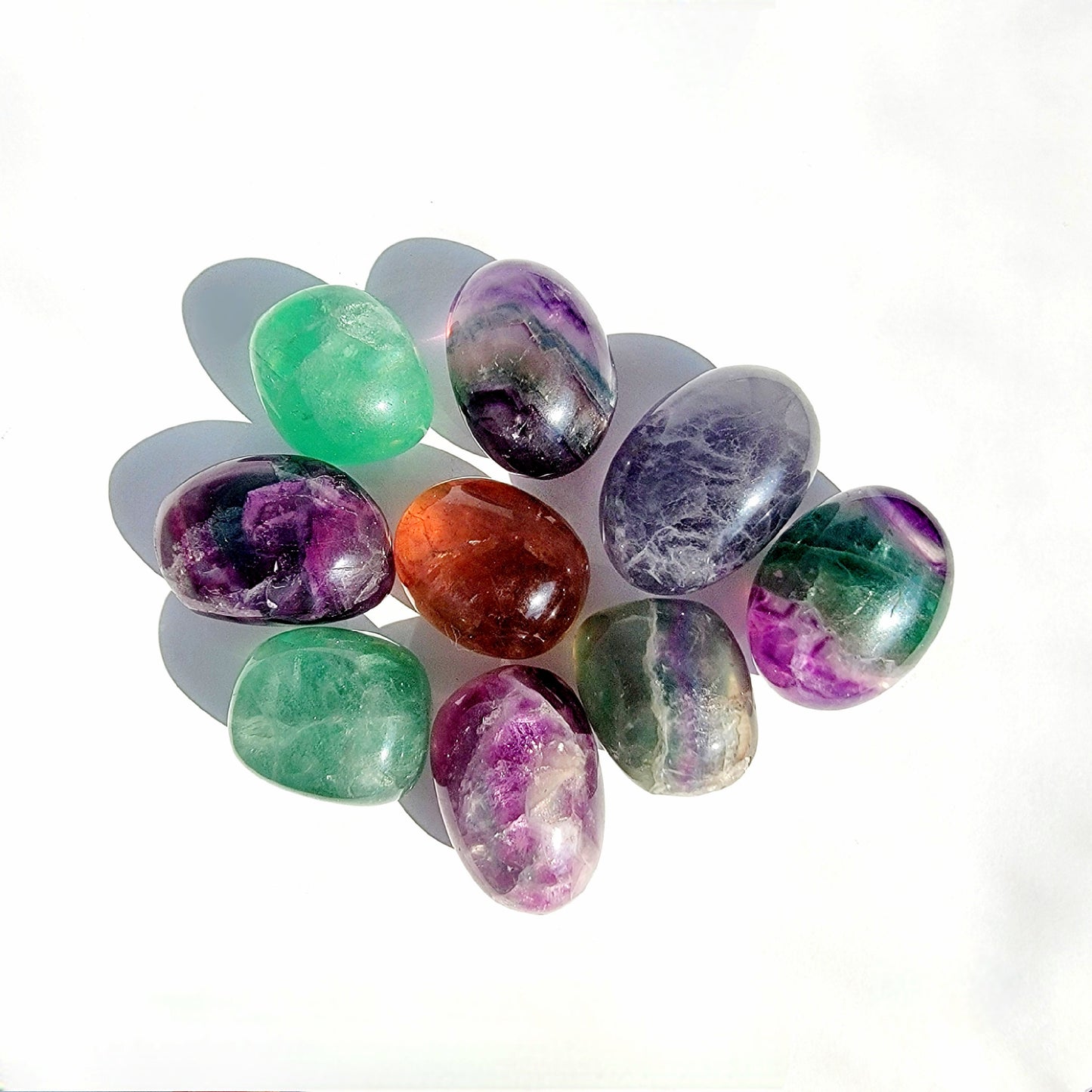 fluorite crystal tumbled stone