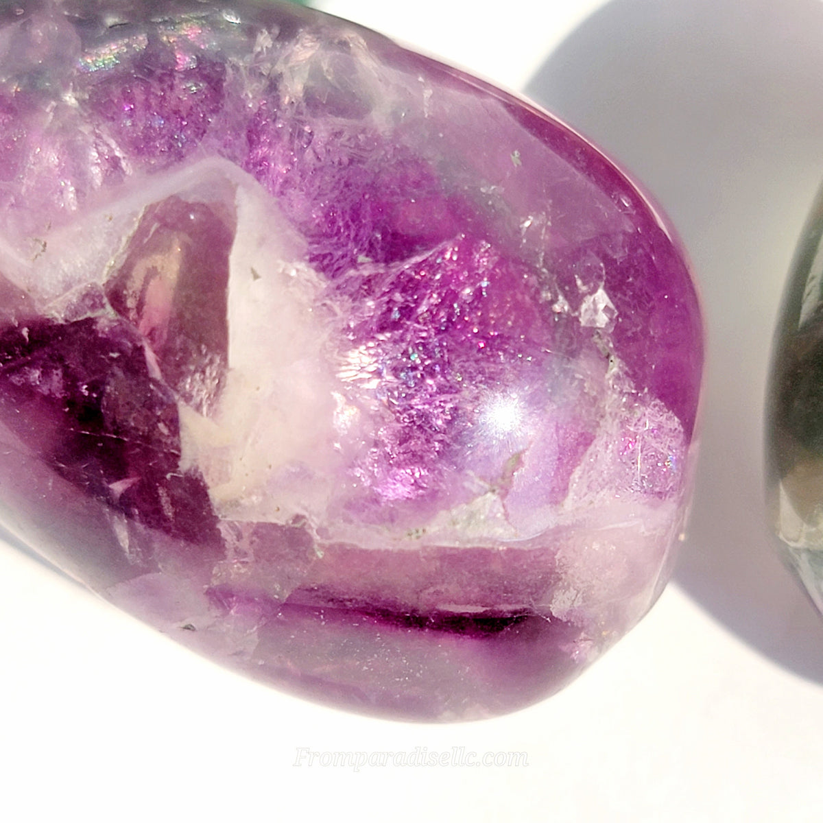 fluorite crystal tumbled stone
