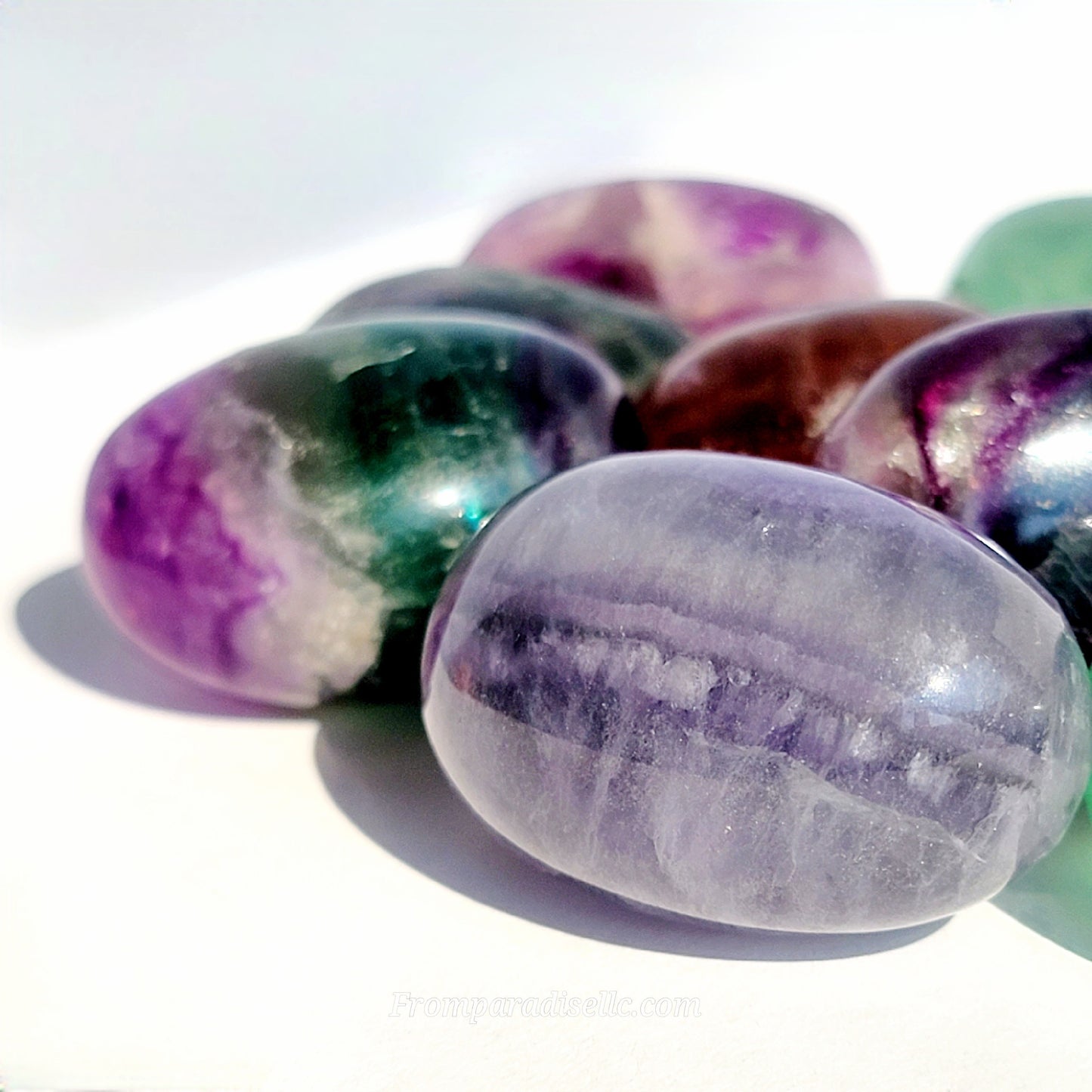 fluorite crystal tumbled stone