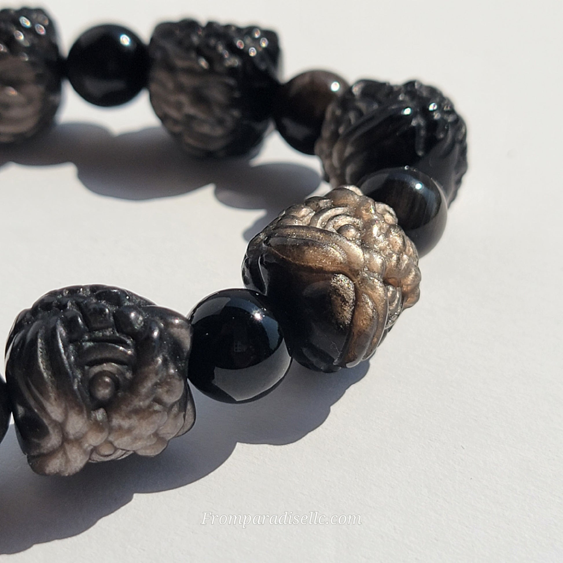Tiger Spirit Animal Crystal Chunky Bracelet