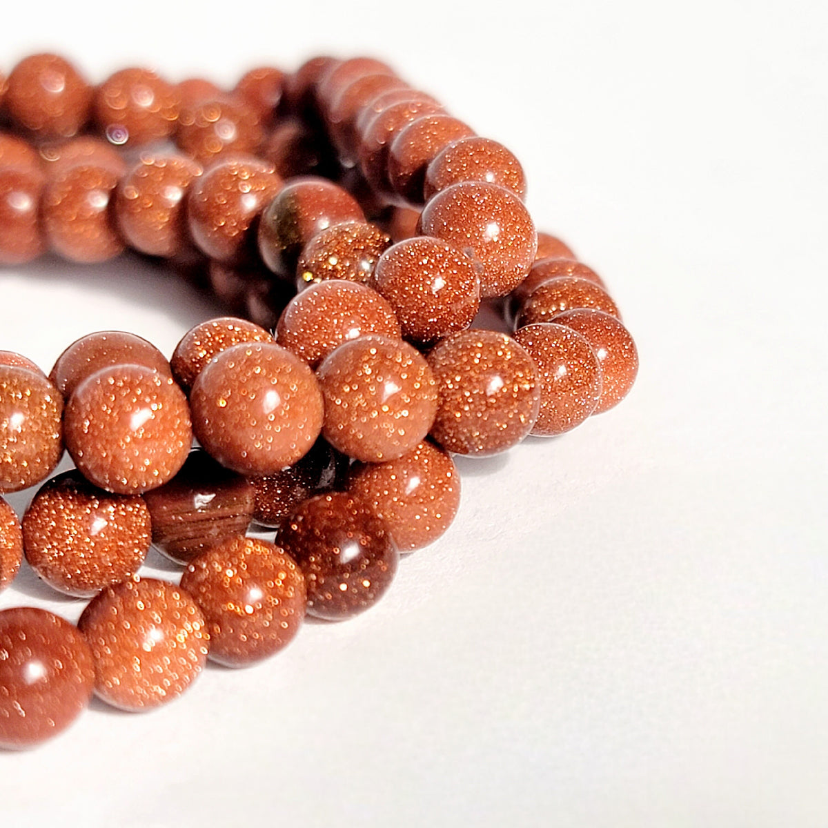 Red Goldstone Crystal Stretch Bracelet