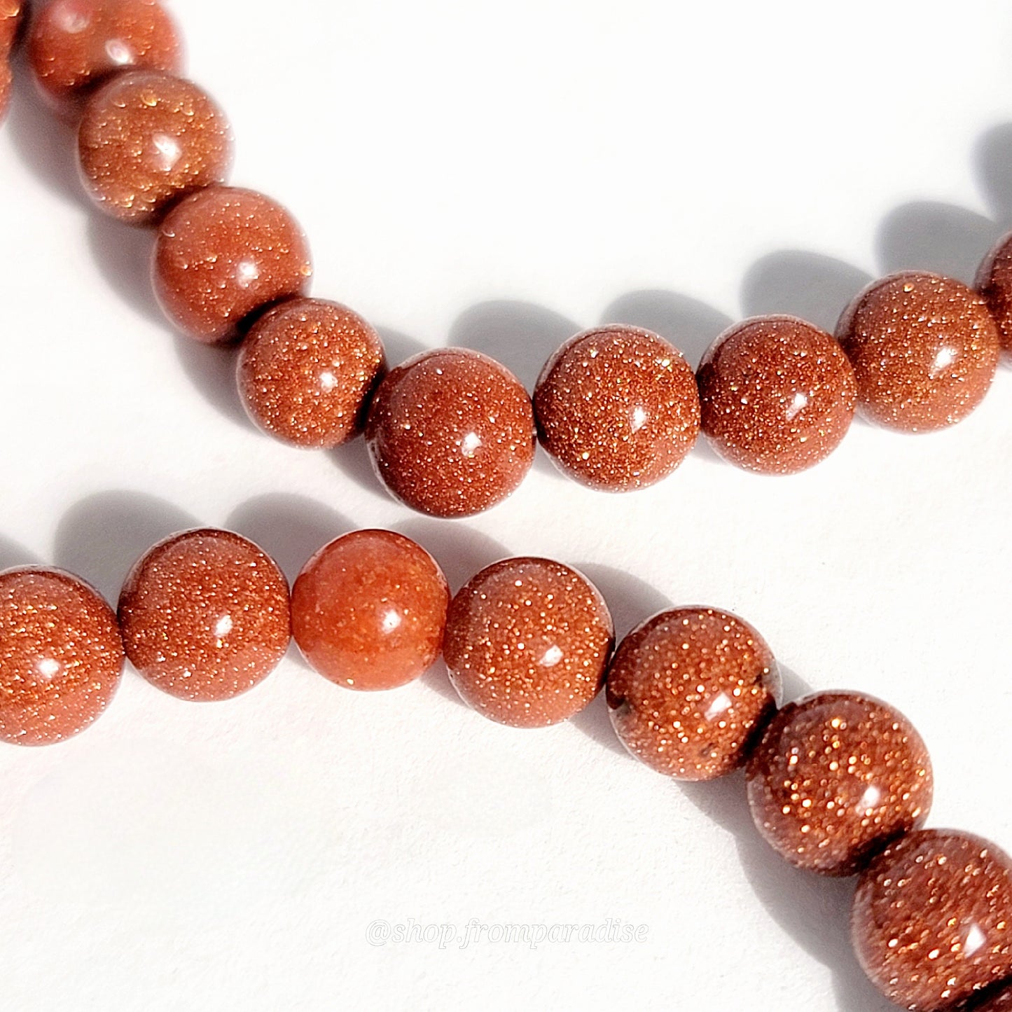 Red Goldstone Crystal Stretch Bracelet