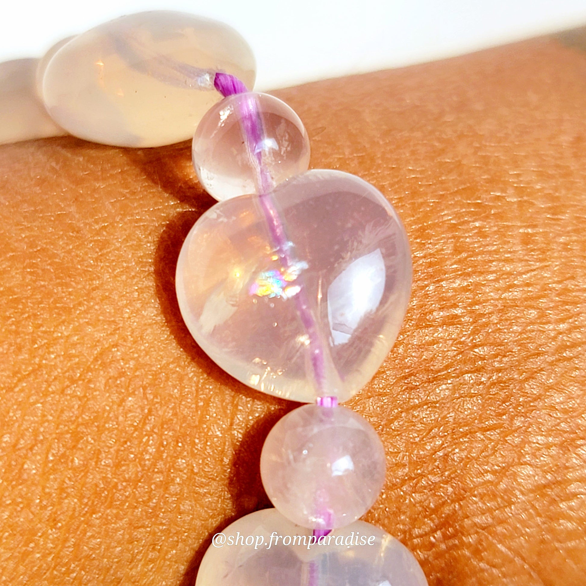 Natural Lavender Moon Quartz Gemstone Bracelet Light Purple Lavender Moon Crystal Bracelet Women Bracelet Crystal Lavender Moon Jewelry