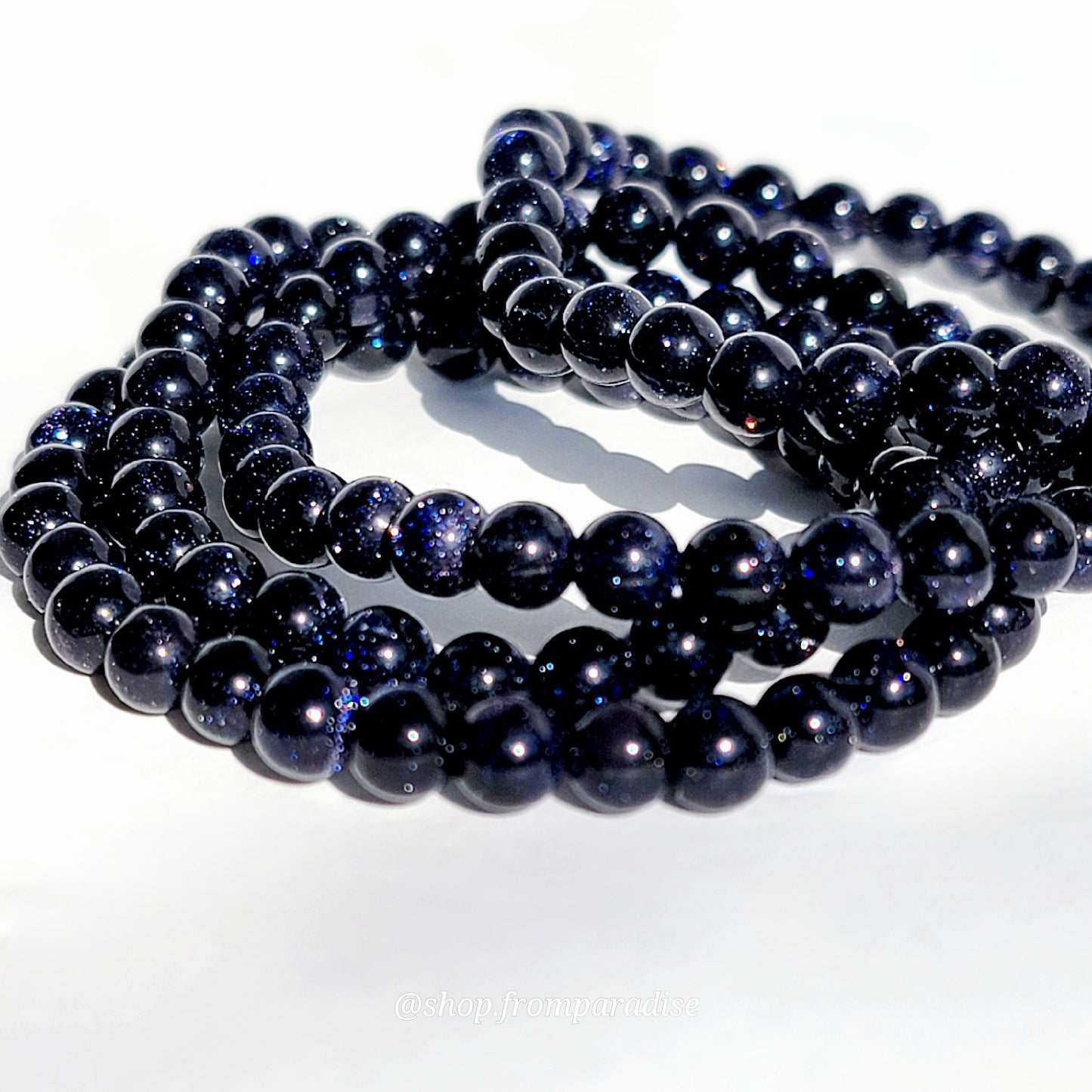 Blue Goldstone Crystal Stretch Bracelet