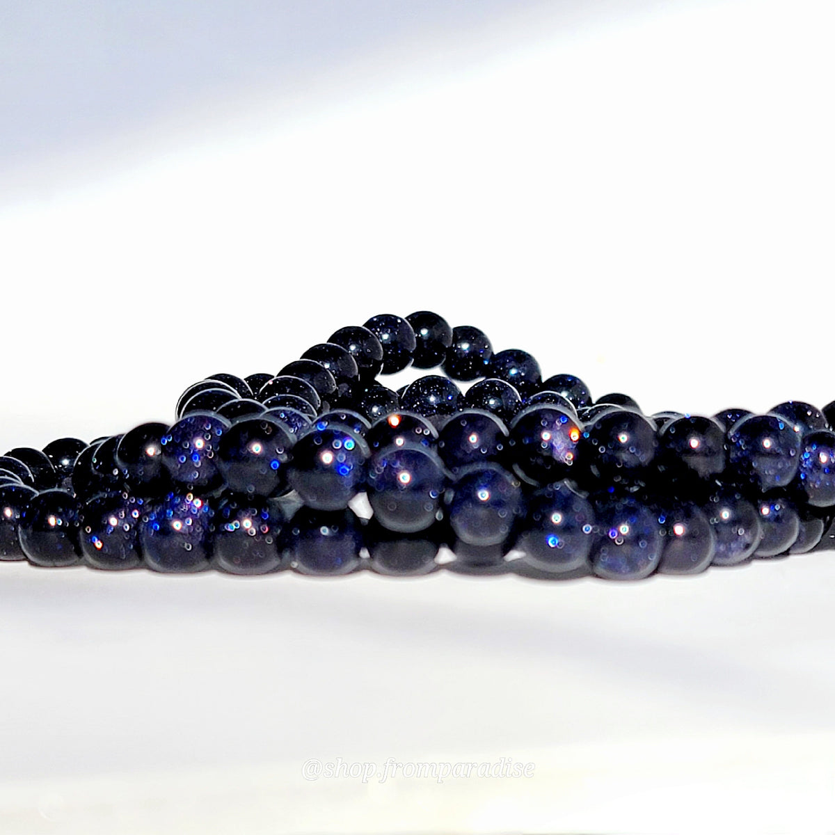 Blue Goldstone Crystal Stretch Bracelet