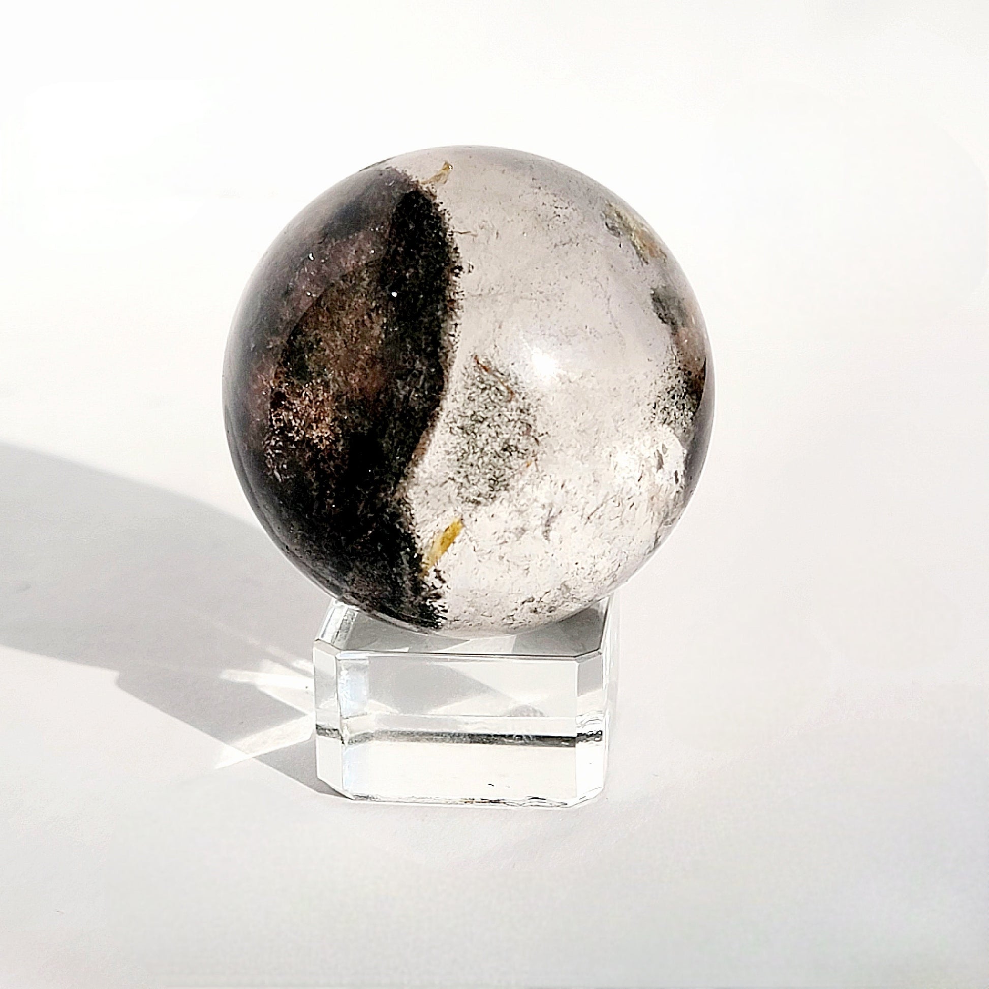 Lodolite Garden Quartz Sphere Scenic Garden Quartz Crystal Globe Garden Quartz Gemstone Orb Garden Quartz Crystal Ball Lodolite Home Decor