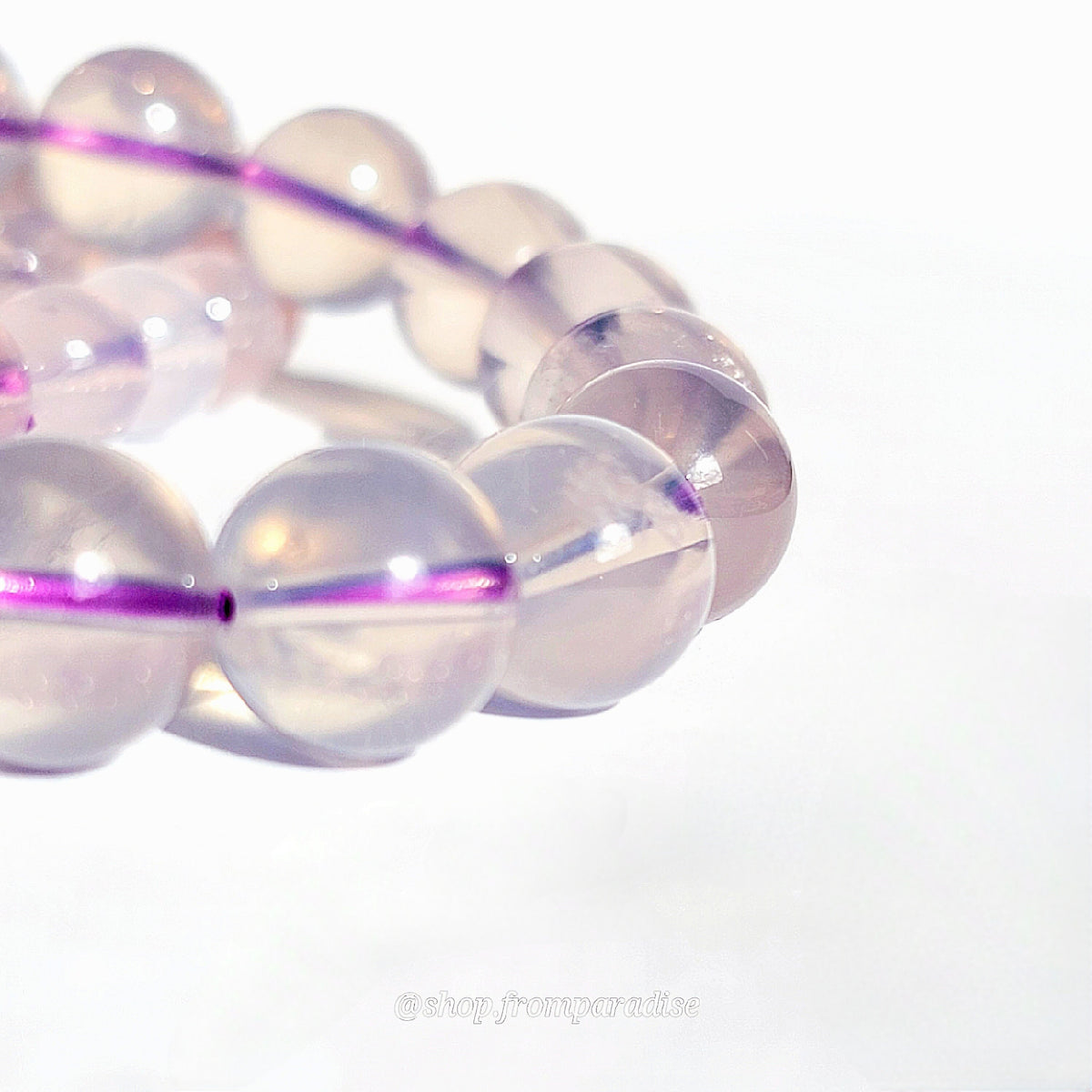 Natural Rare Lavender Moon Quartz Bracelet with Girasol
