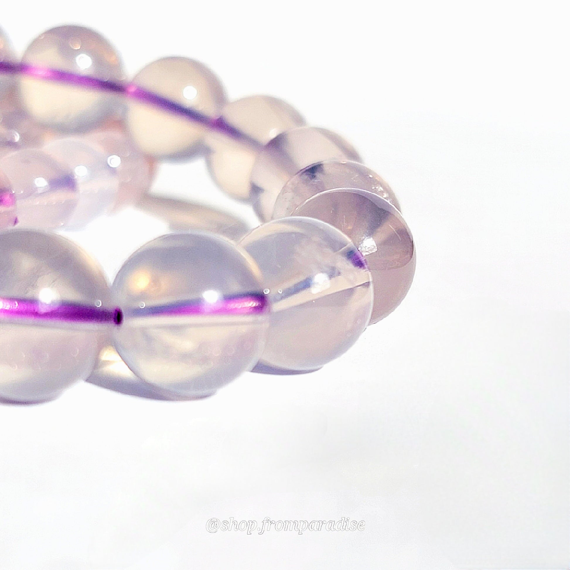 Natural Rare Lavender Moon Quartz Bracelet with Girasol