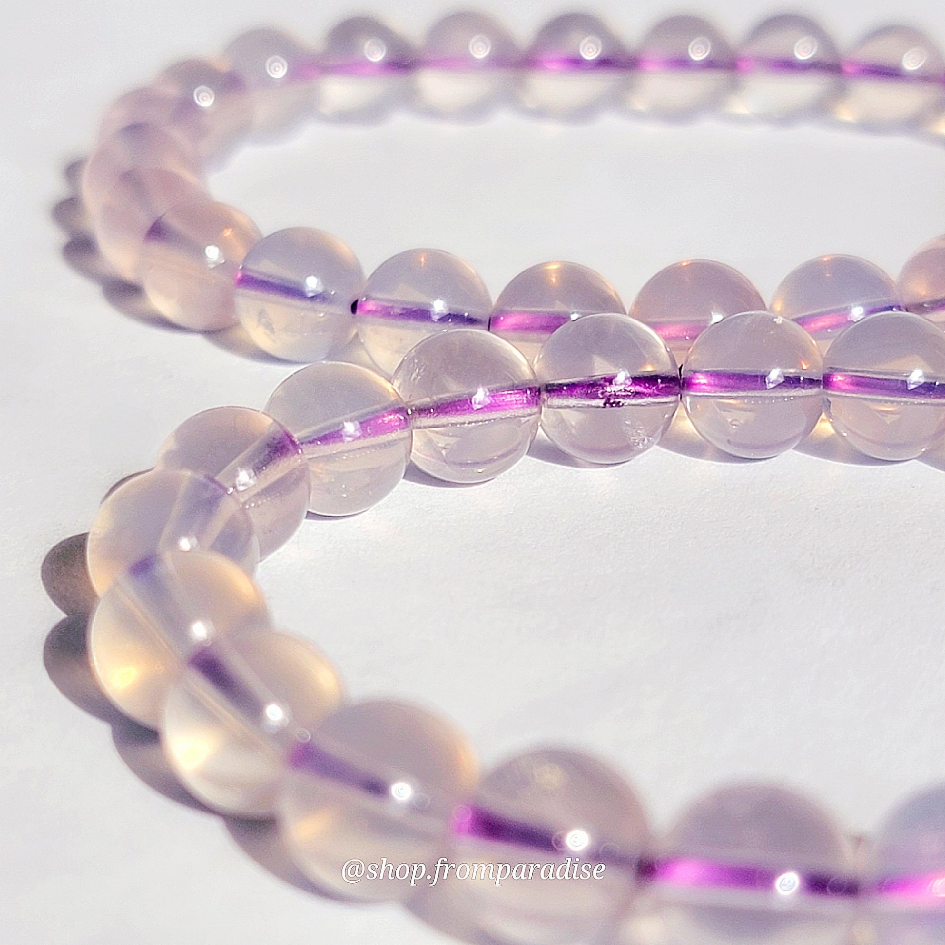 Natural Rare Lavender Moon Quartz Bracelet with Girasol