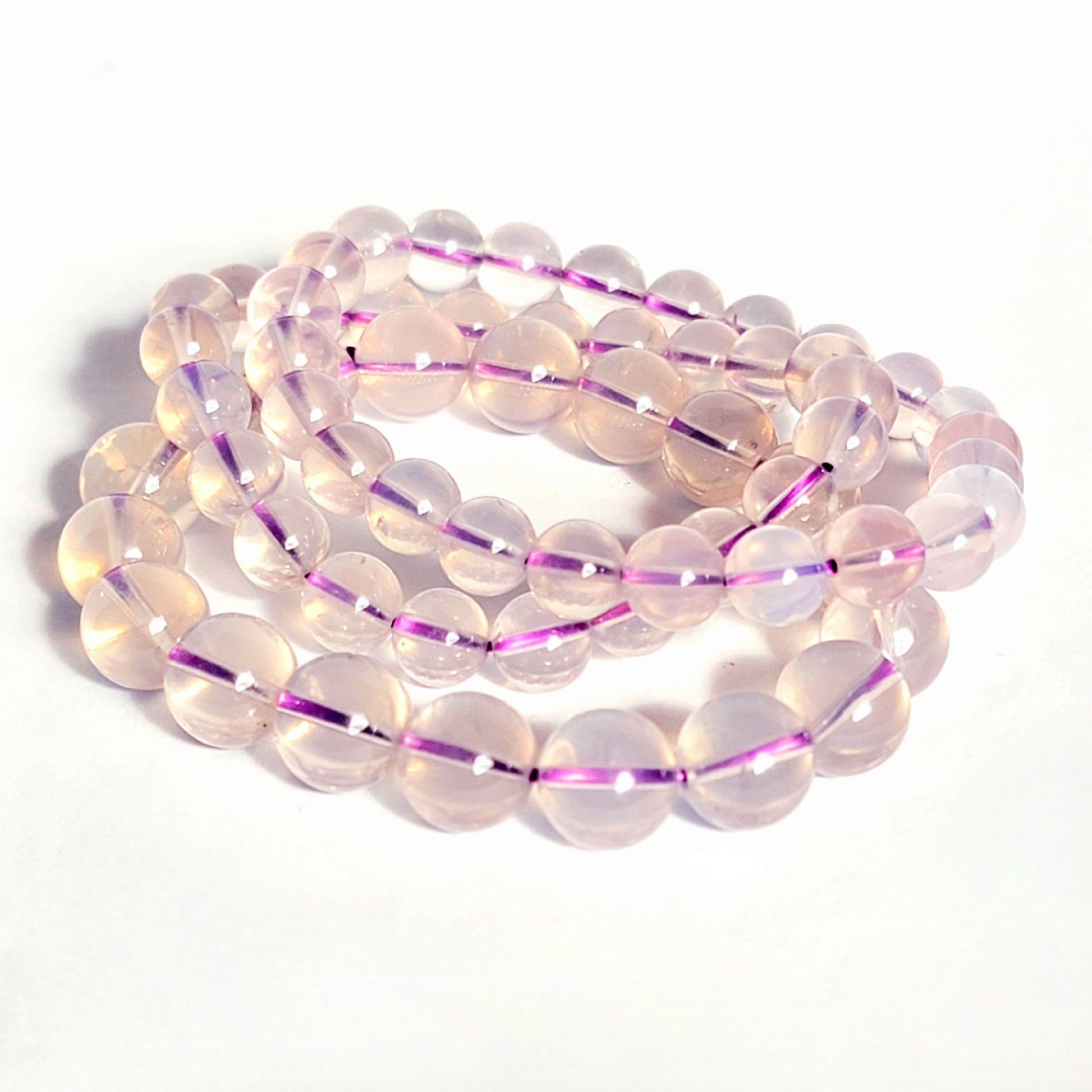 Natural Rare Lavender Moon Quartz Bracelet with Girasol