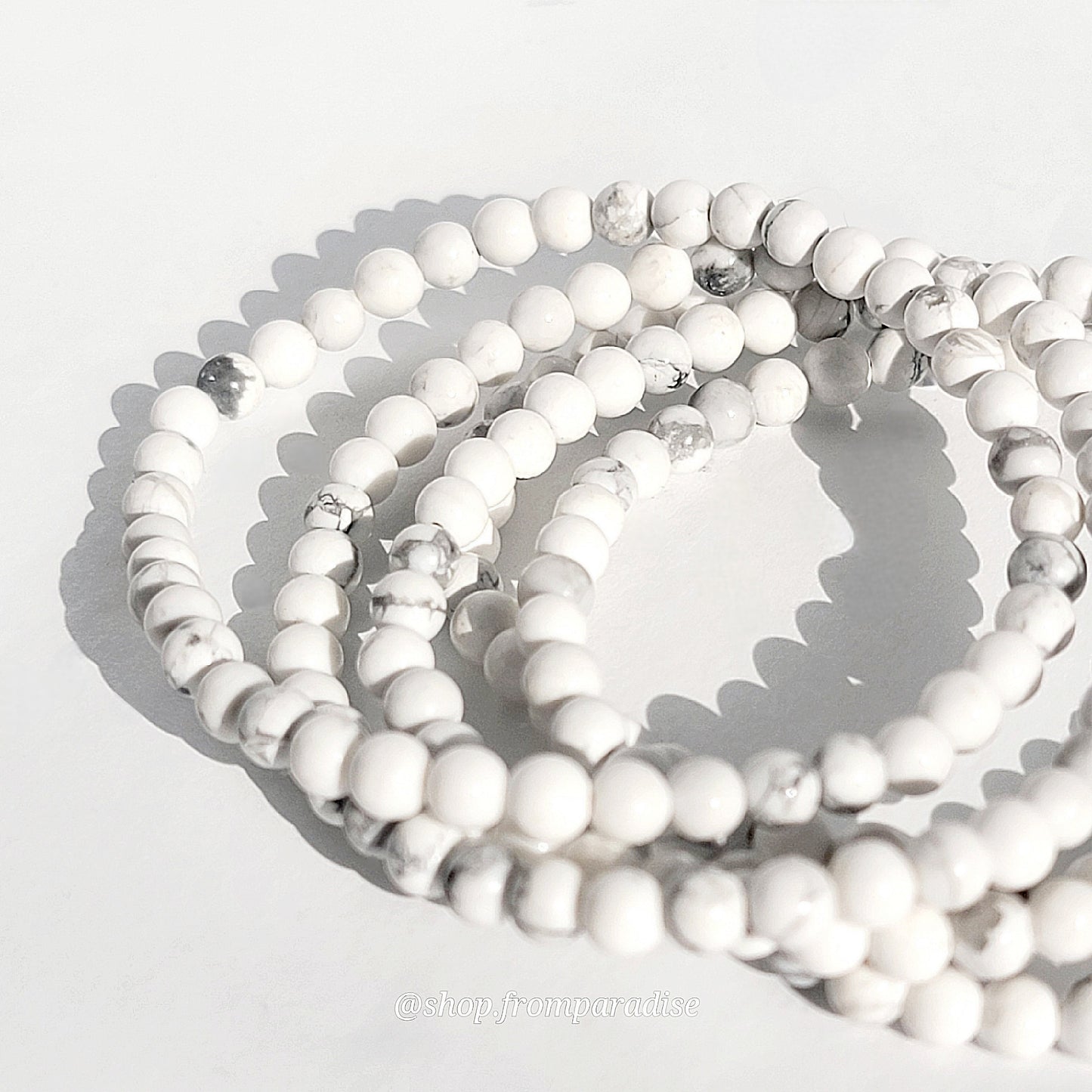 Howlite Crystal Stretch Bracelet