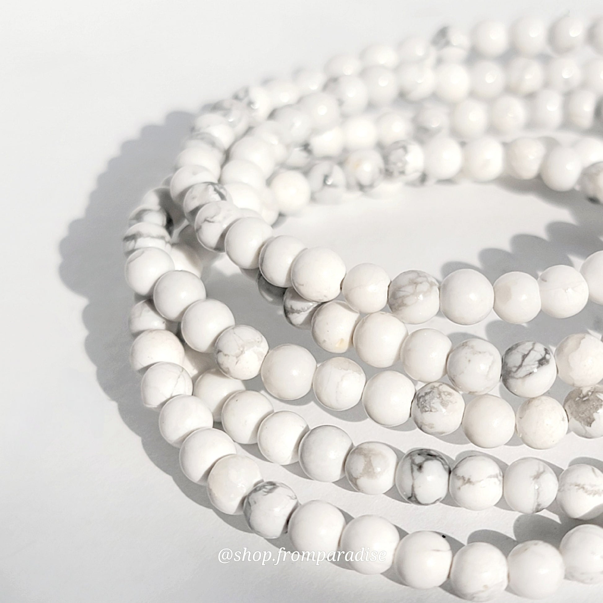 Howlite Crystal Stretch Bracelet