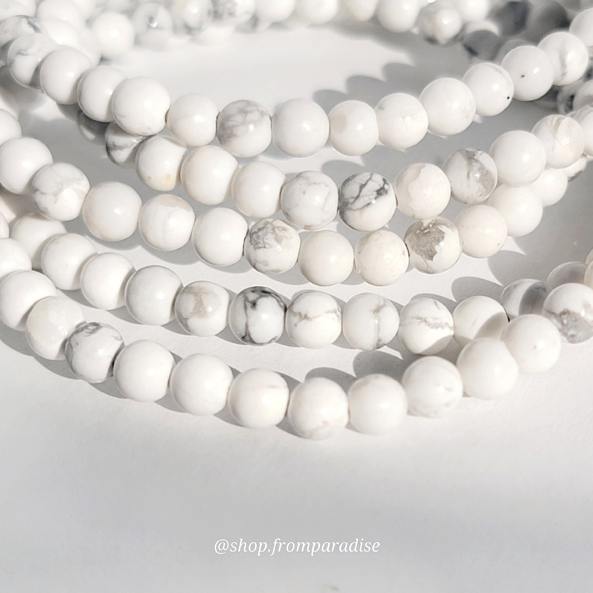 Howlite Crystal Stretch Bracelet