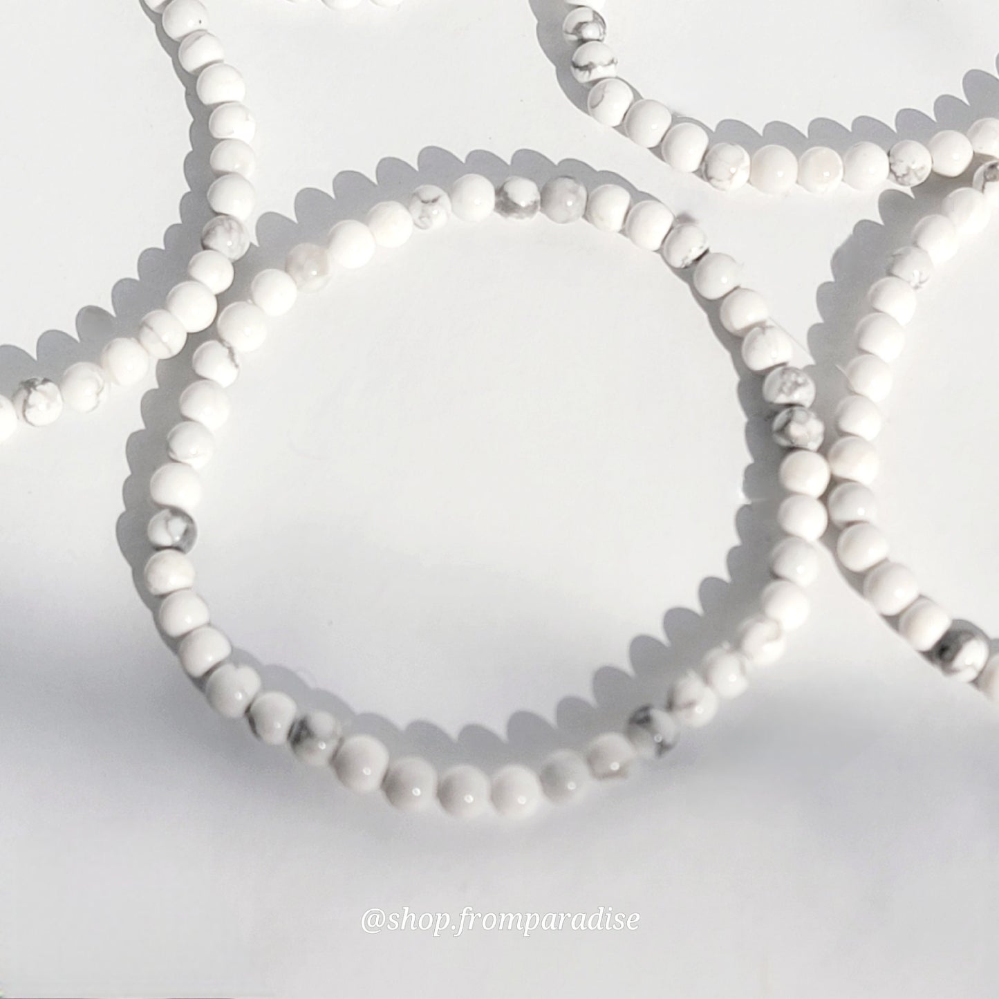 Howlite Crystal Stretch Bracelet