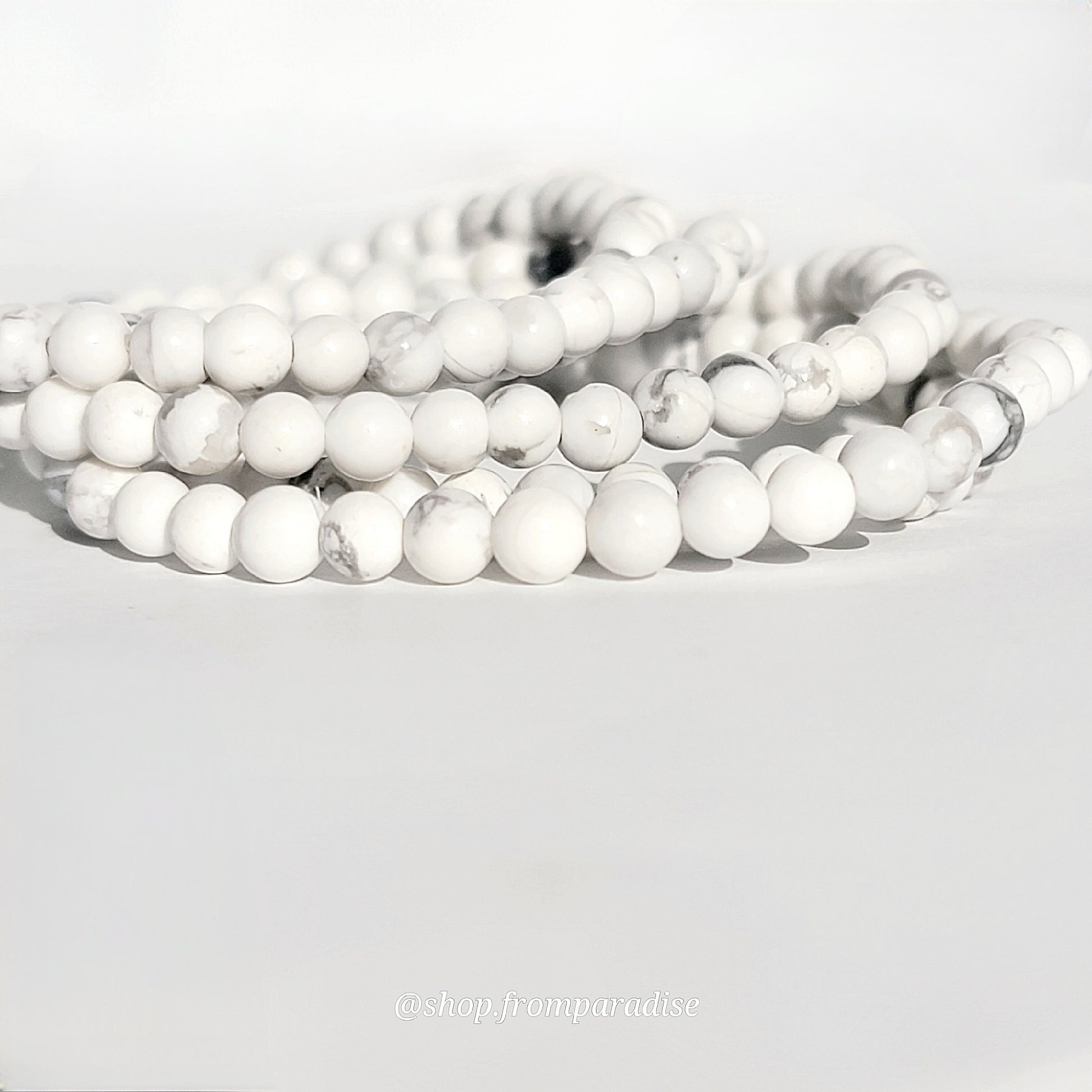 Howlite Crystal Stretch Bracelet