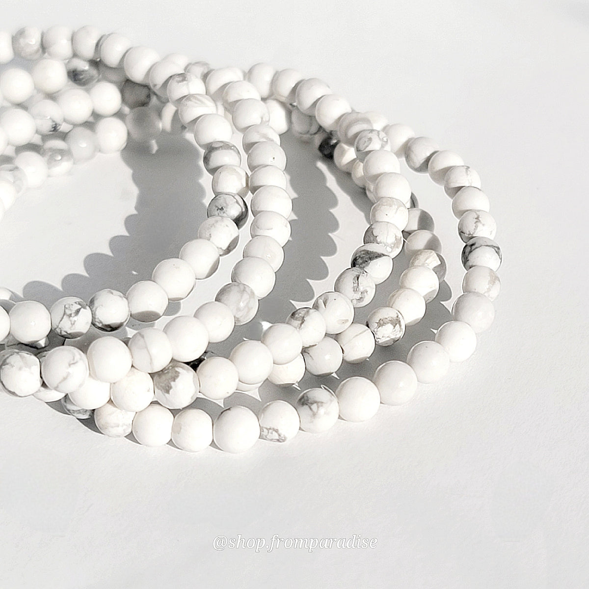 Howlite Crystal Stretch Bracelet
