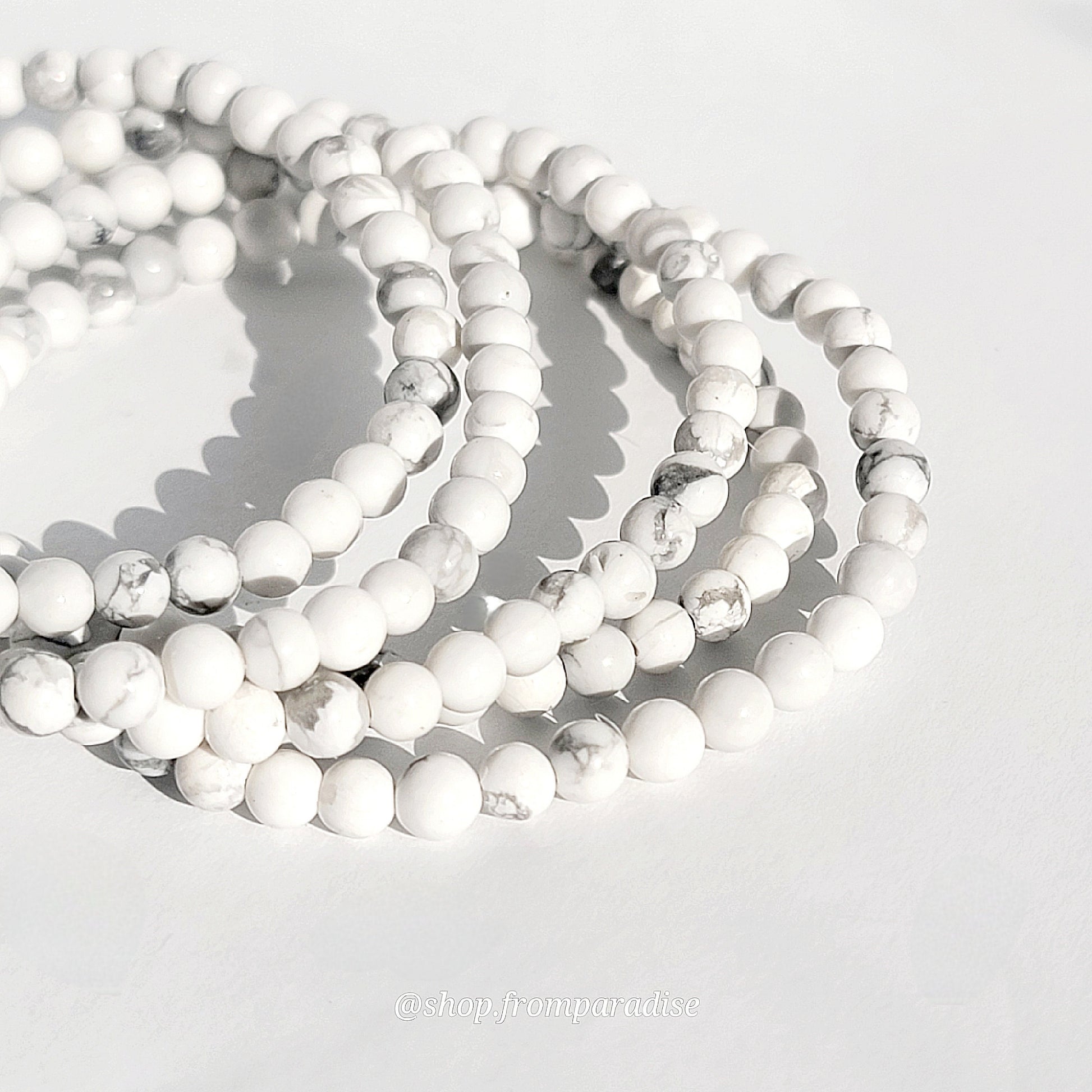 Howlite Crystal Stretch Bracelet