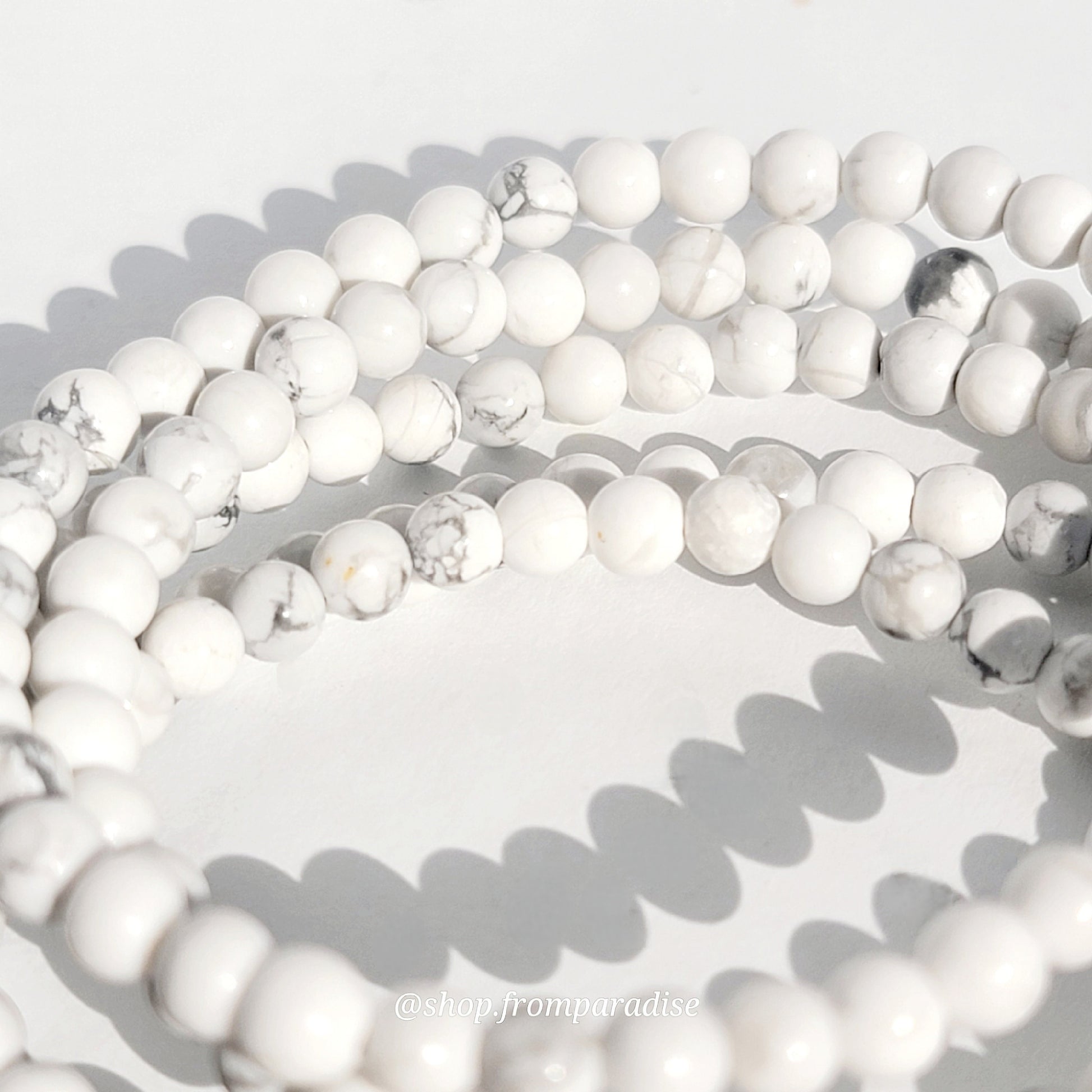 Howlite Crystal Stretch Bracelet