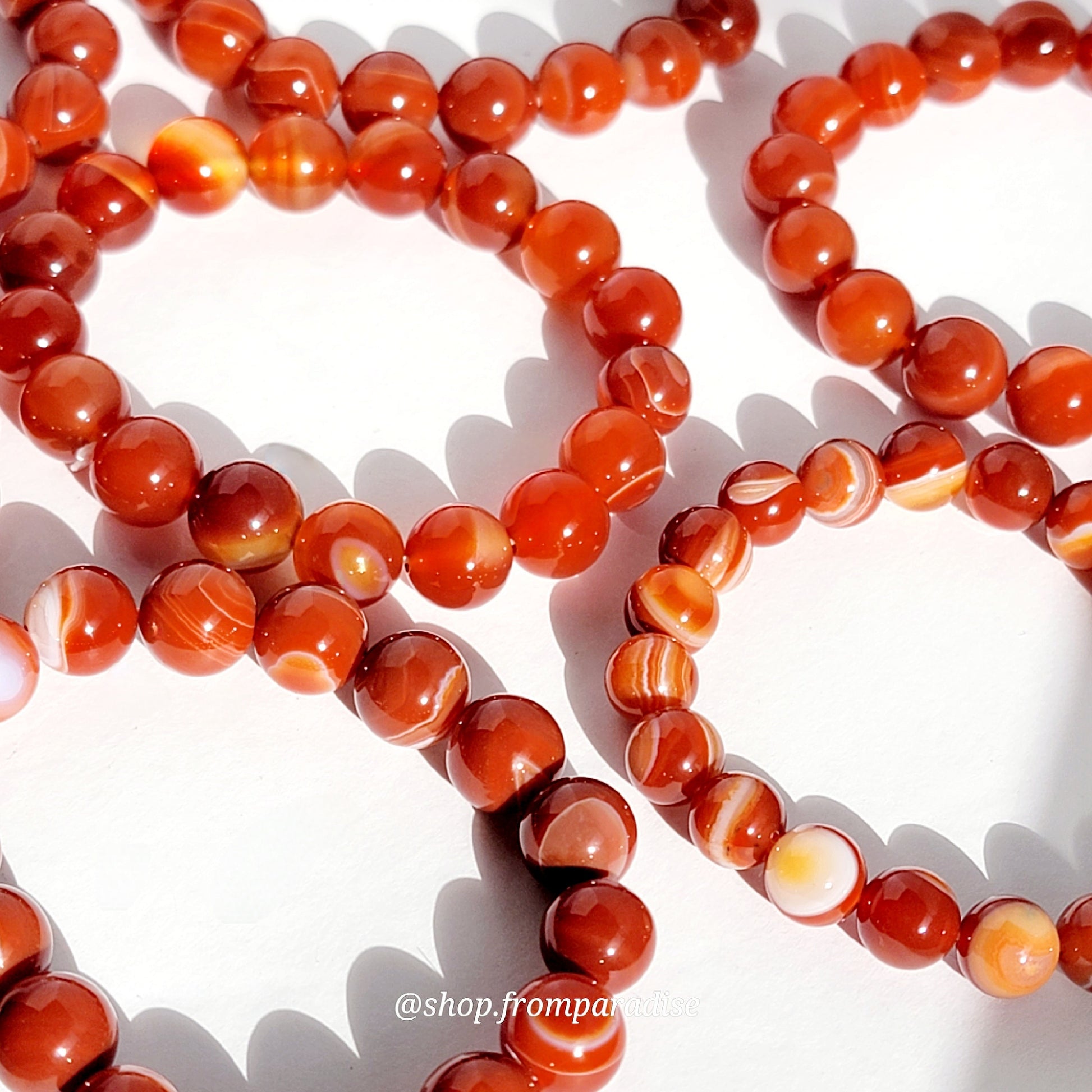 Red Carnelian Crystal Stretch Bracelet