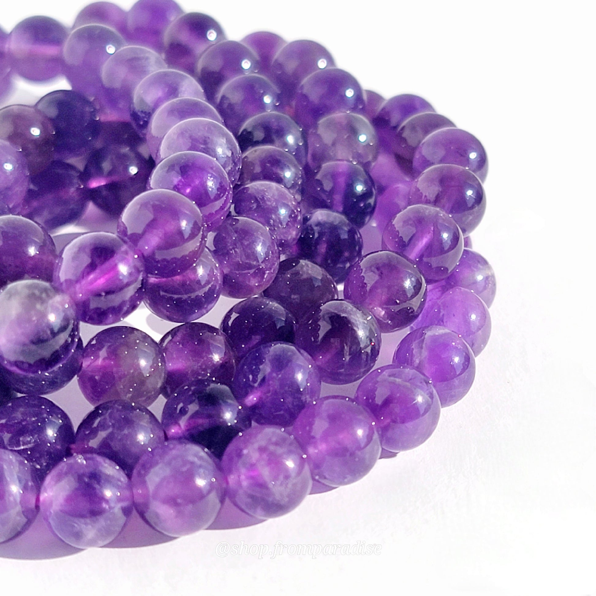 amethyst crystal stretch bracelet