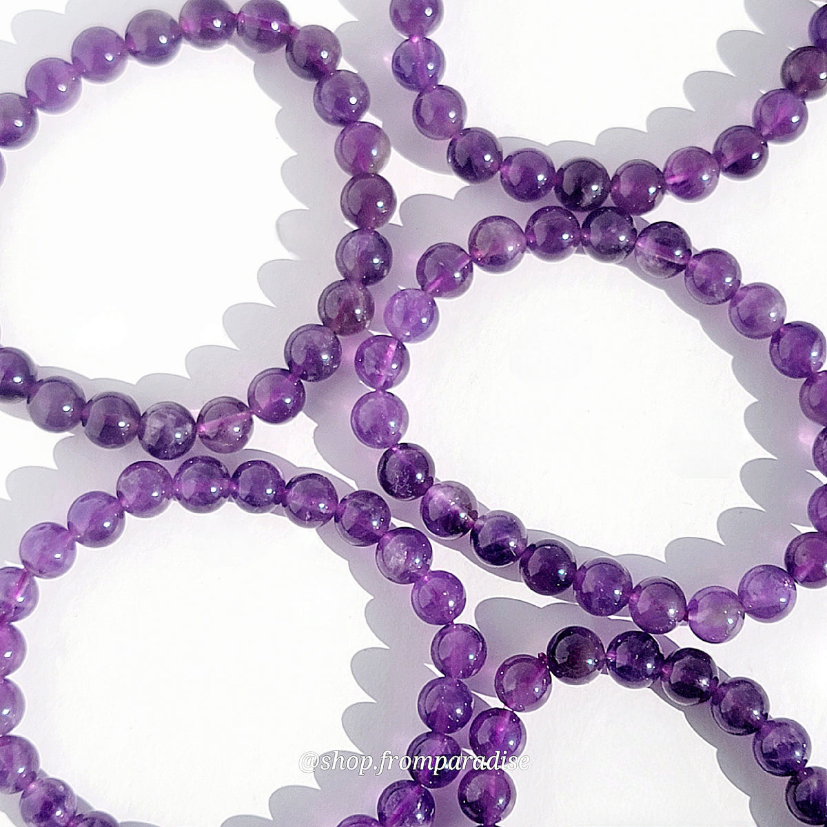 multiple amethyst crystal bracelets