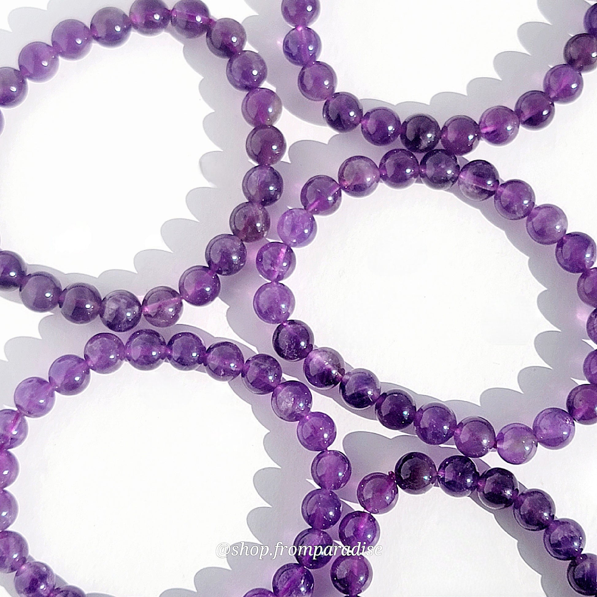 multiple amethyst crystal bracelets