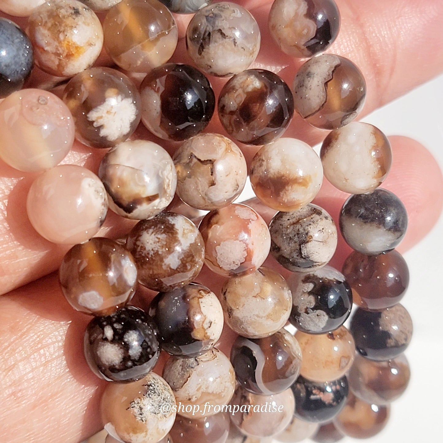 black flower agate