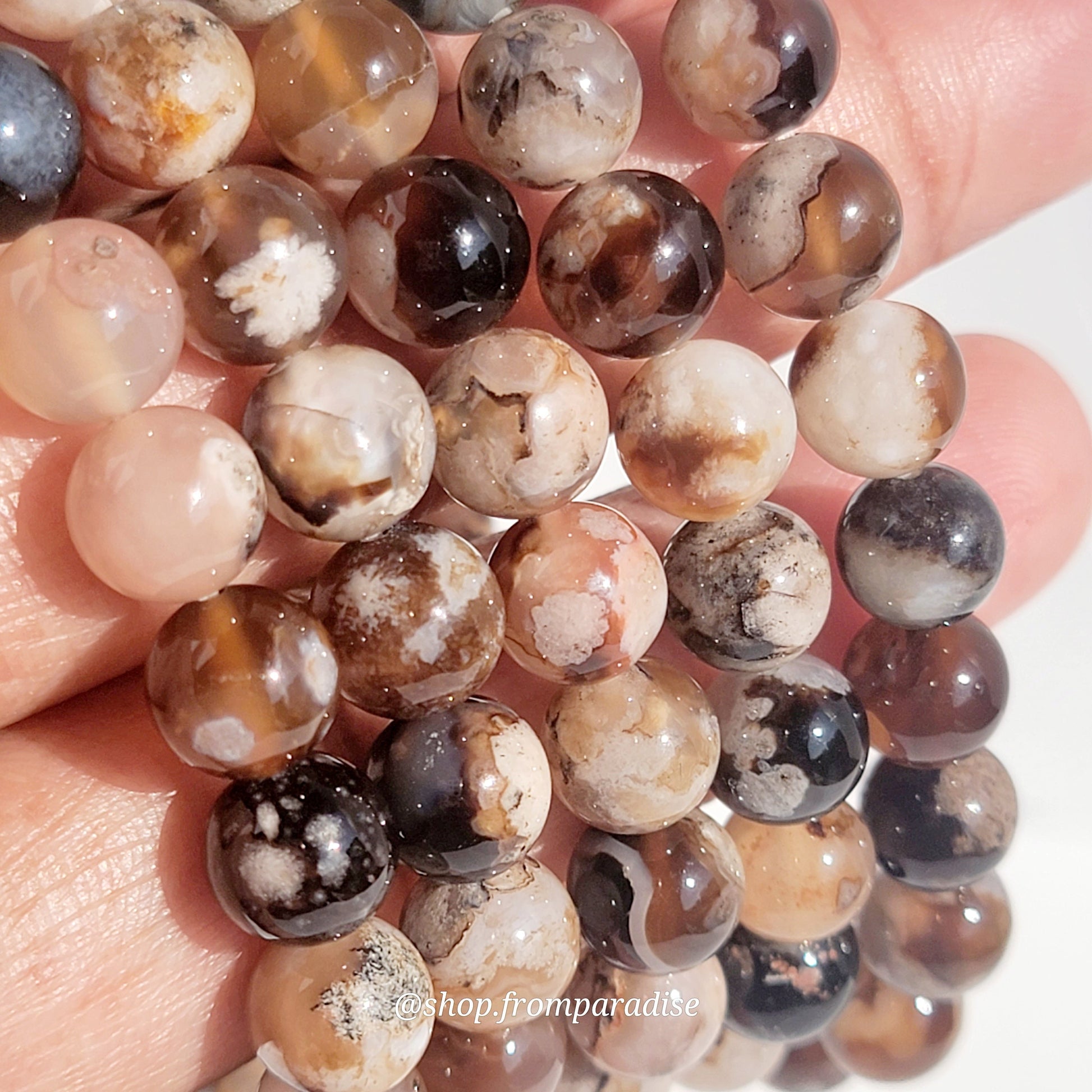 black flower agate