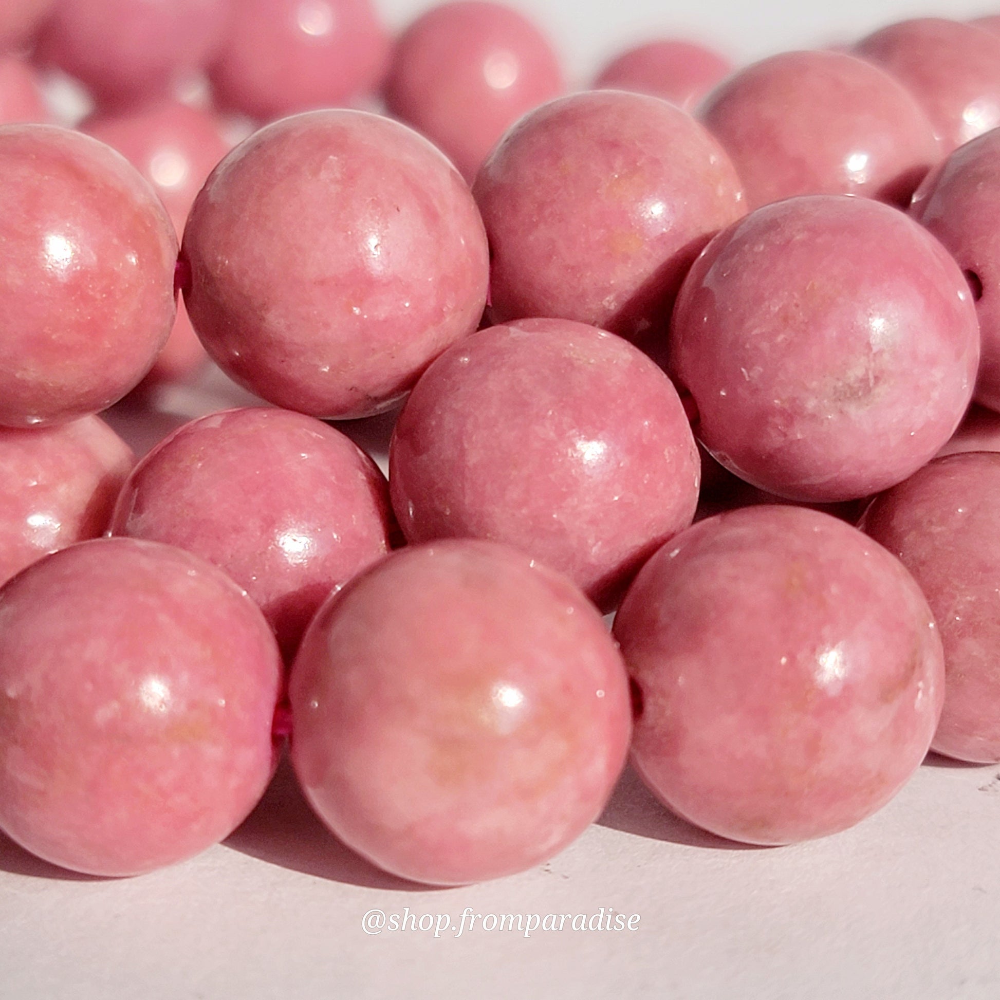 Pink Rhodonite Crystal Bracelet