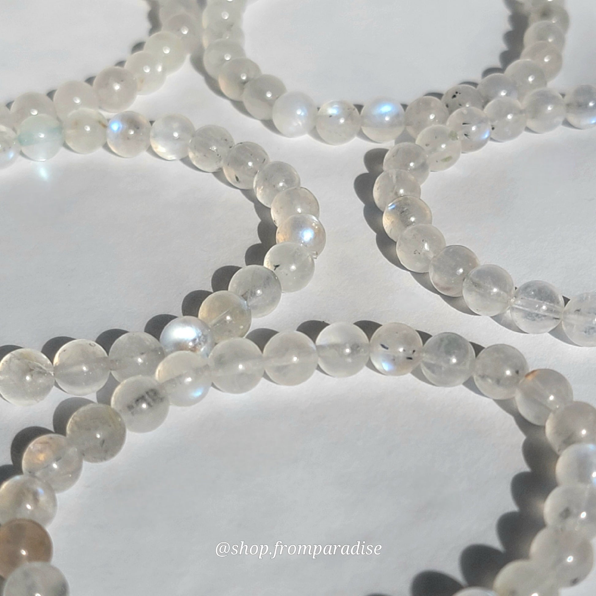 blue moonstone crystal stretch bracelets