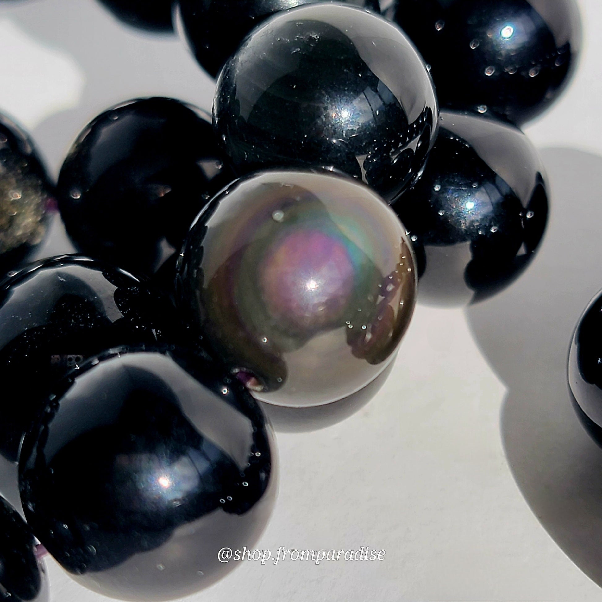 obsidian crystal bracelet