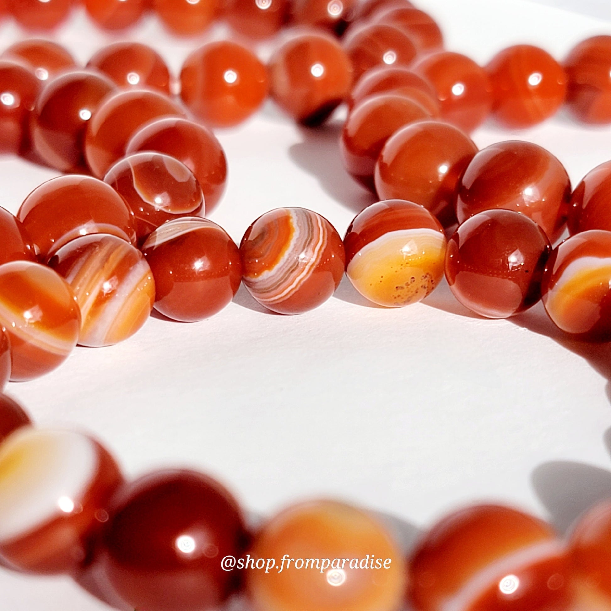 Red Carnelian Crystal Stretch Bracelet