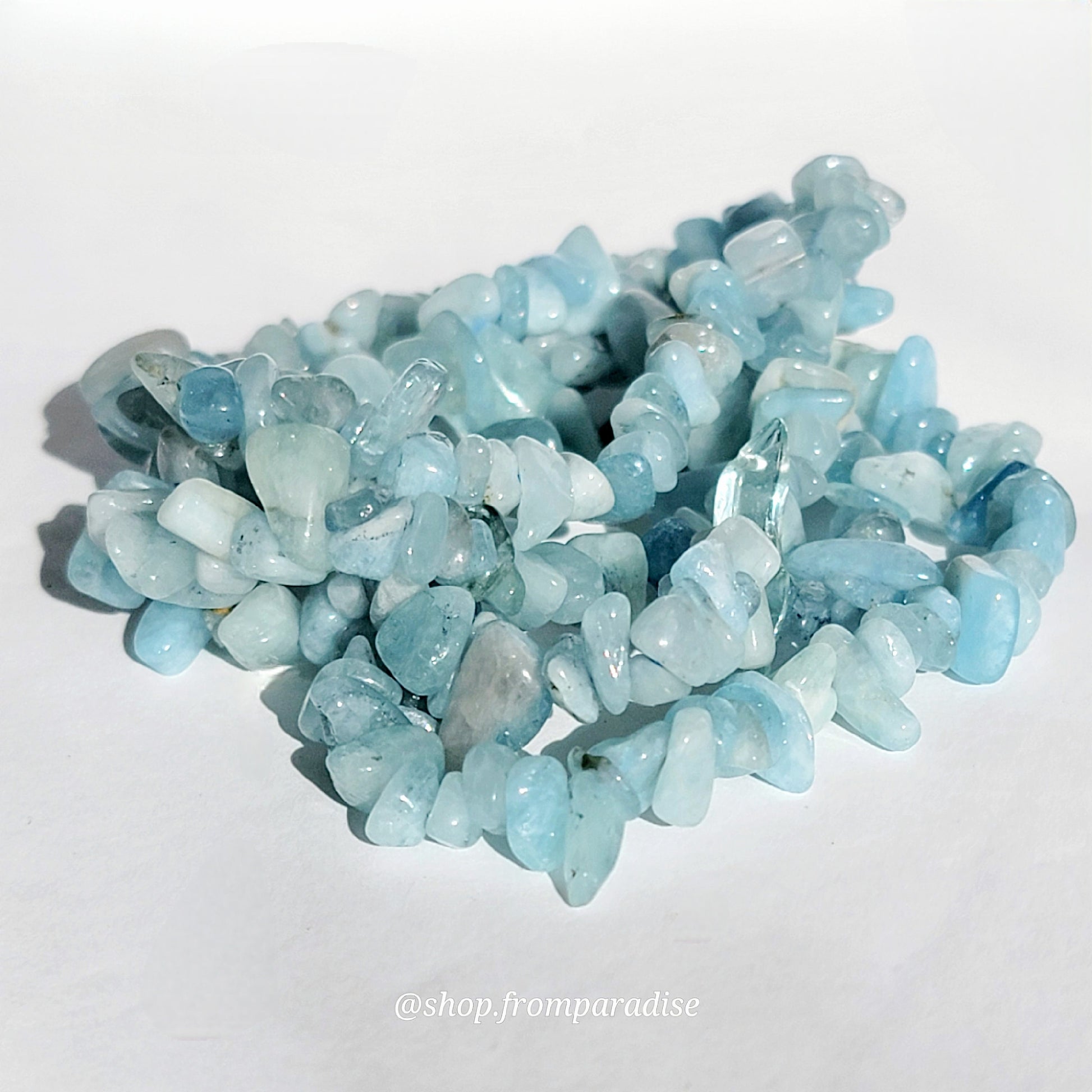 Handmade Aquamarine Crystal Chip Bracelet