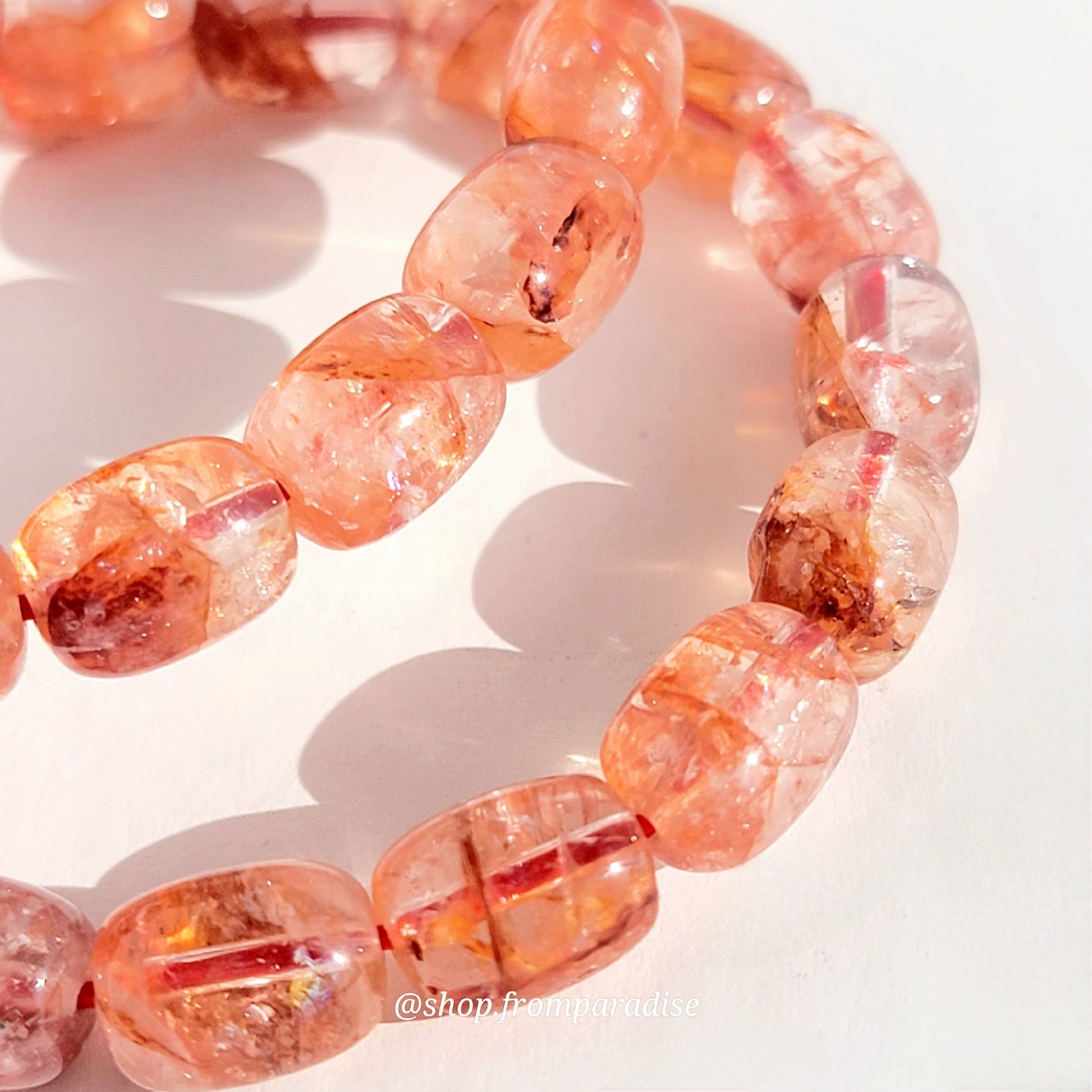 red hematoid crystal bracelet