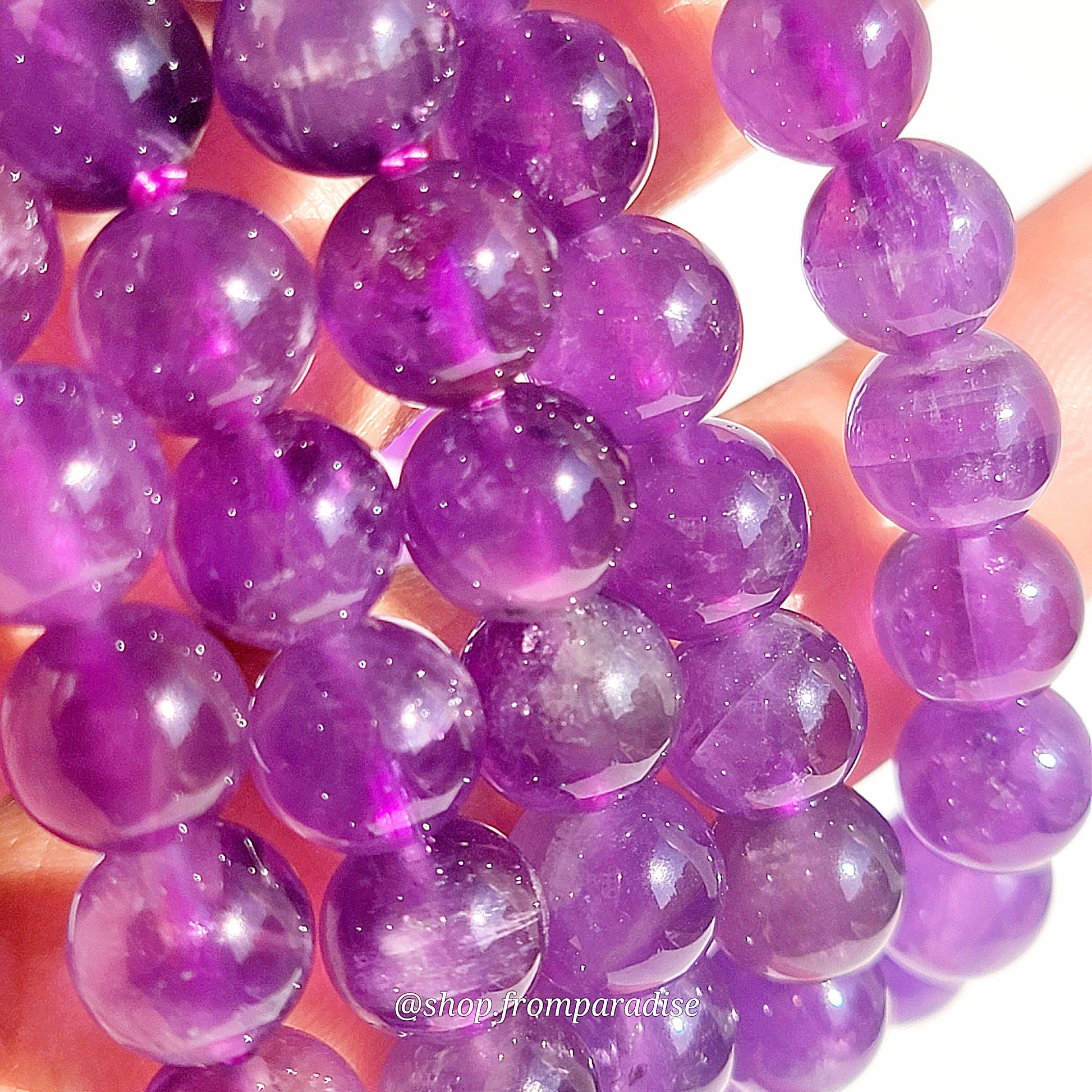 purple amethyst crystal bracelet