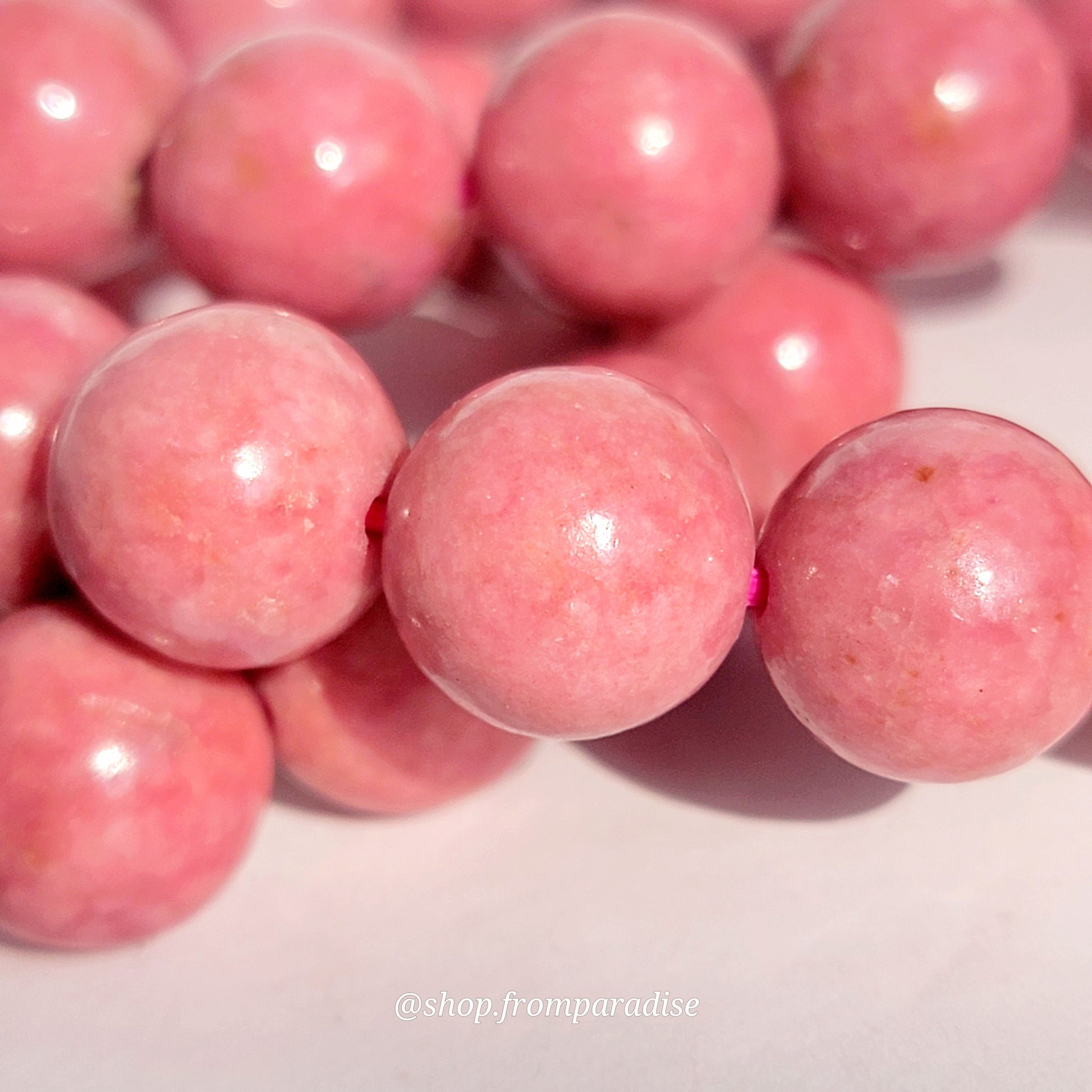 Pink Rhodonite Crystal Bracelet