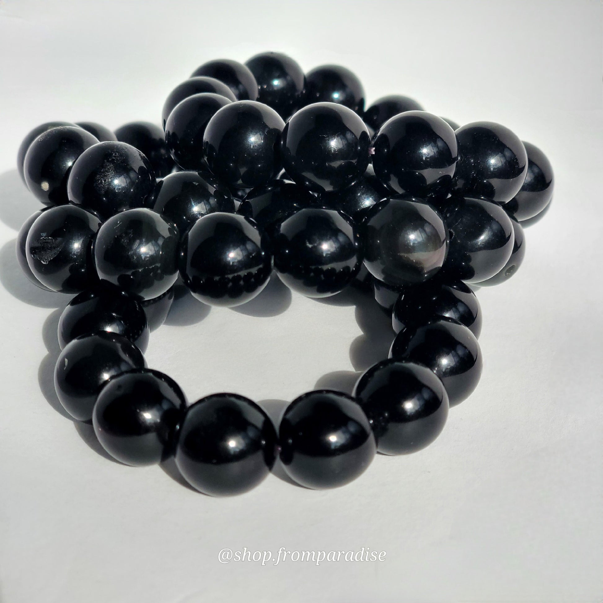black obsidian crystal bracelet