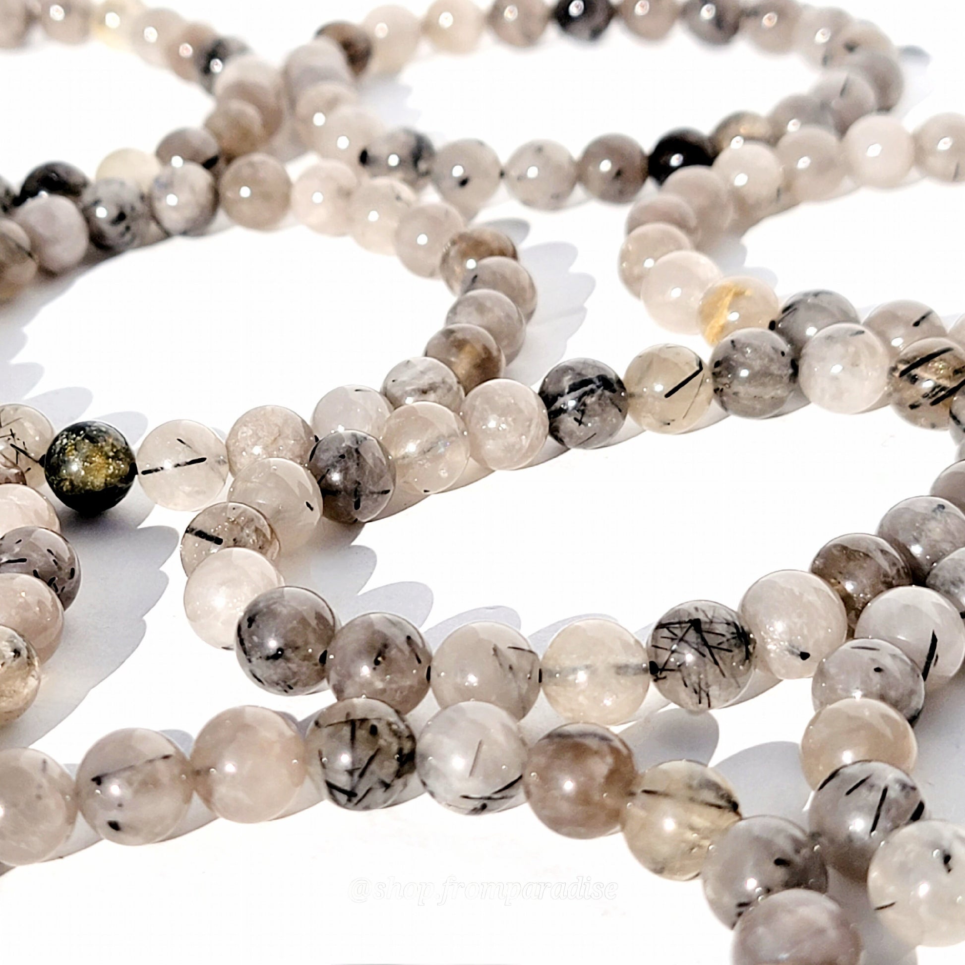 Black Tourmaline Crystal Stretch Bracelet