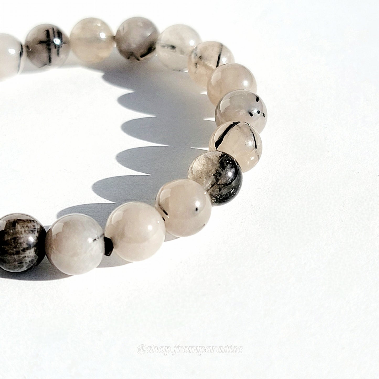 Black Tourmaline Crystal Stretch Bracelet