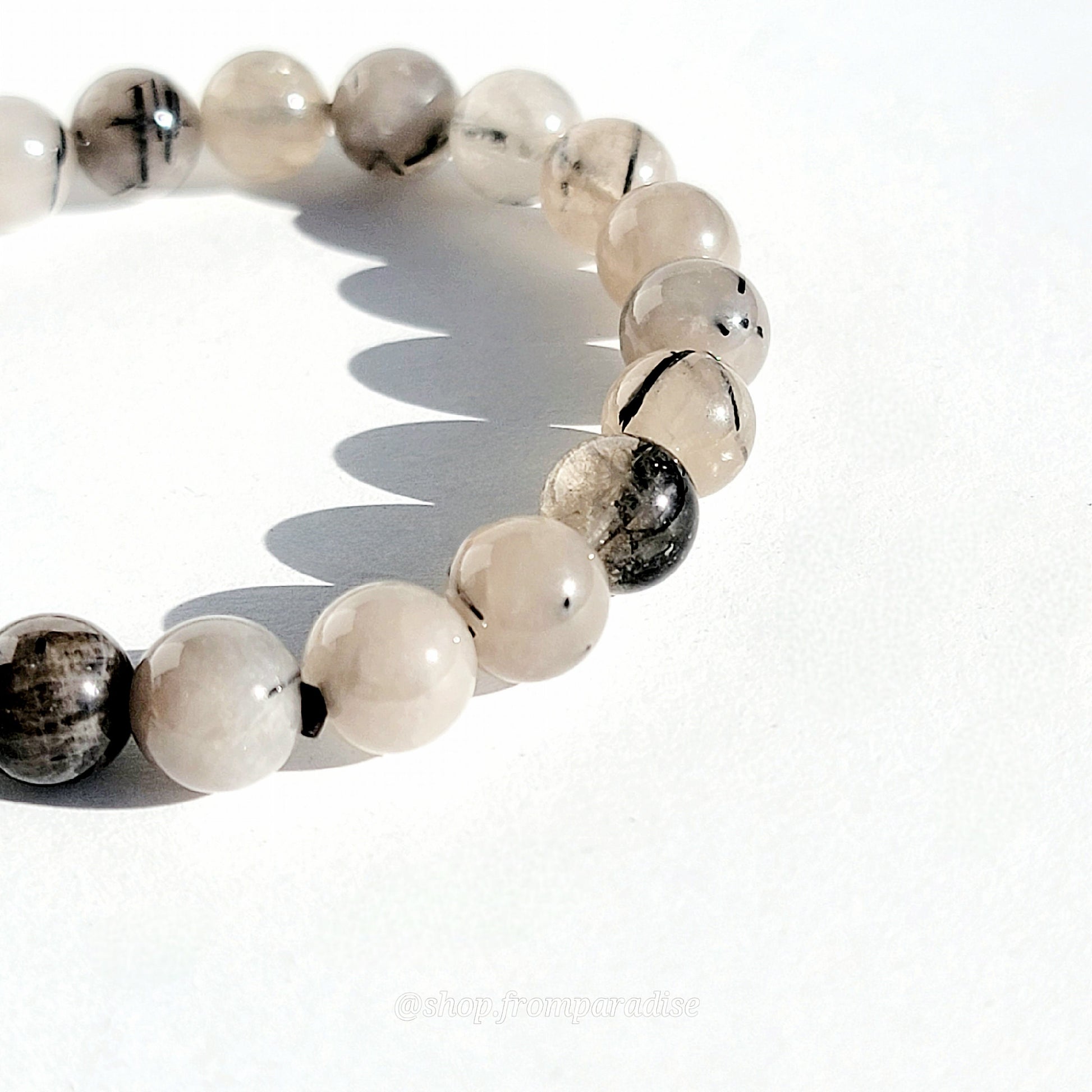 Black Tourmaline Crystal Stretch Bracelet