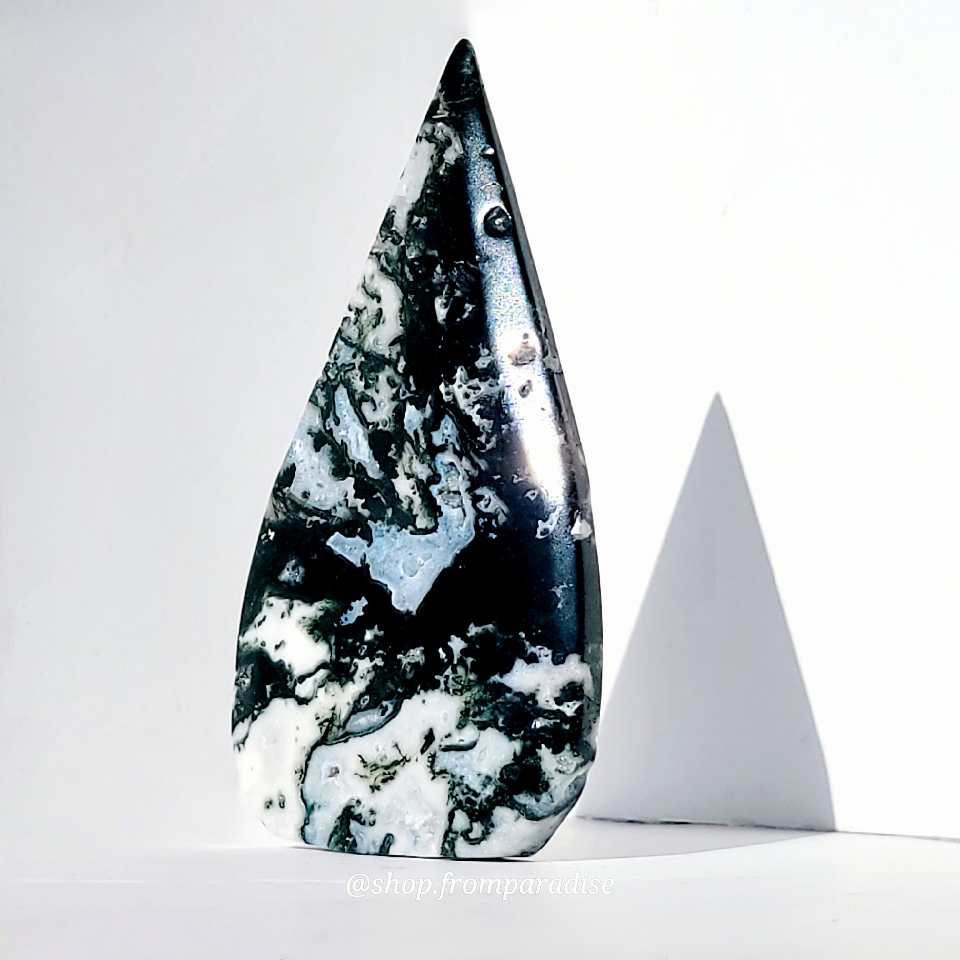 Moss Agate Crystal Home Decor