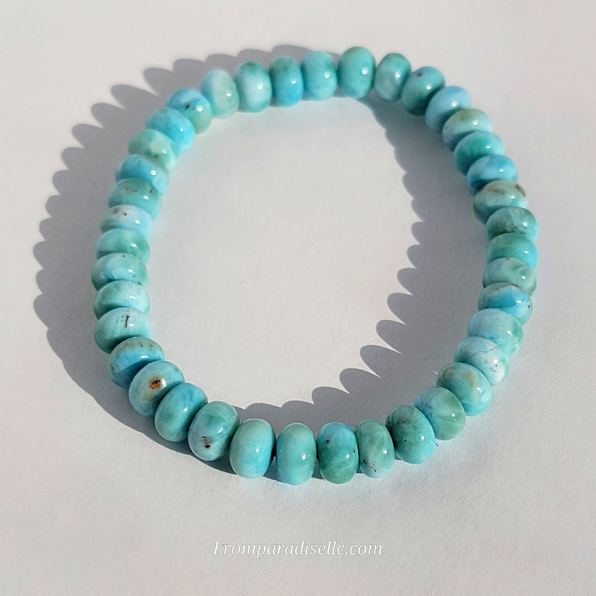 Larimar Roundel Gemstone Bracelet